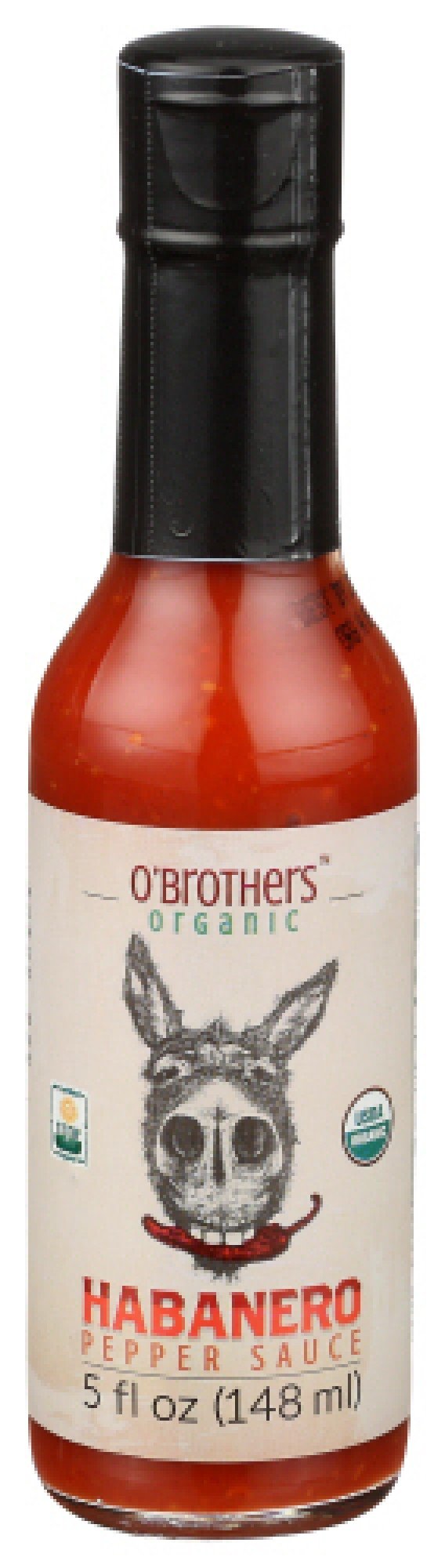 O&#39;Brother Hot Sauce Habanero Pepper Sauce 5 fl oz Bottle