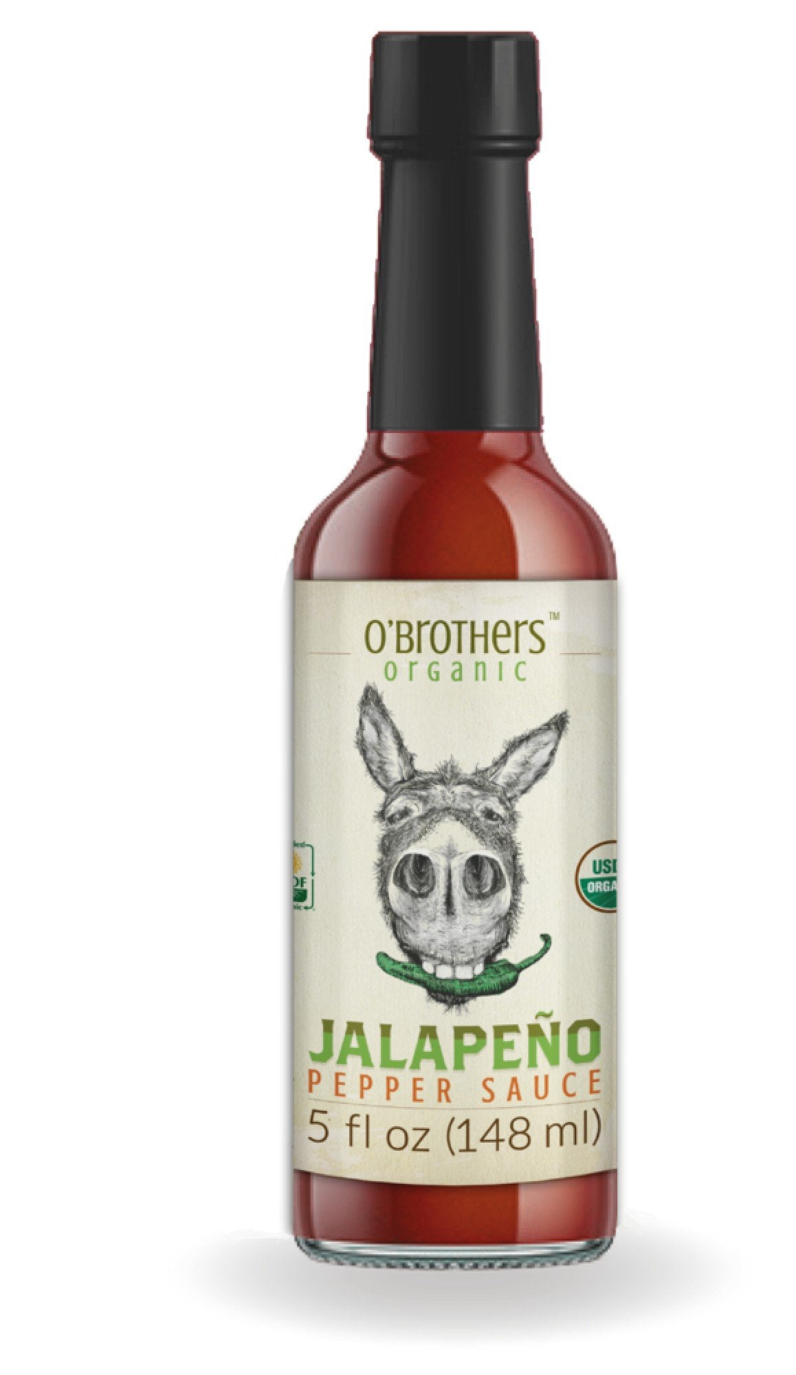 O'Brother Hot Sauce Jalapeno Pepper Sauce 5 fl oz Bottle