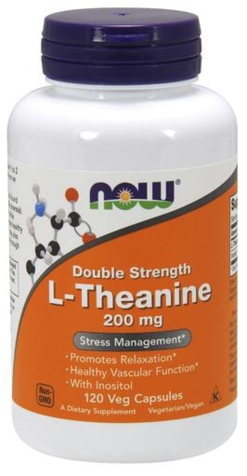Now Foods L-Theanine 200 mg Double Strength 120 VegCap