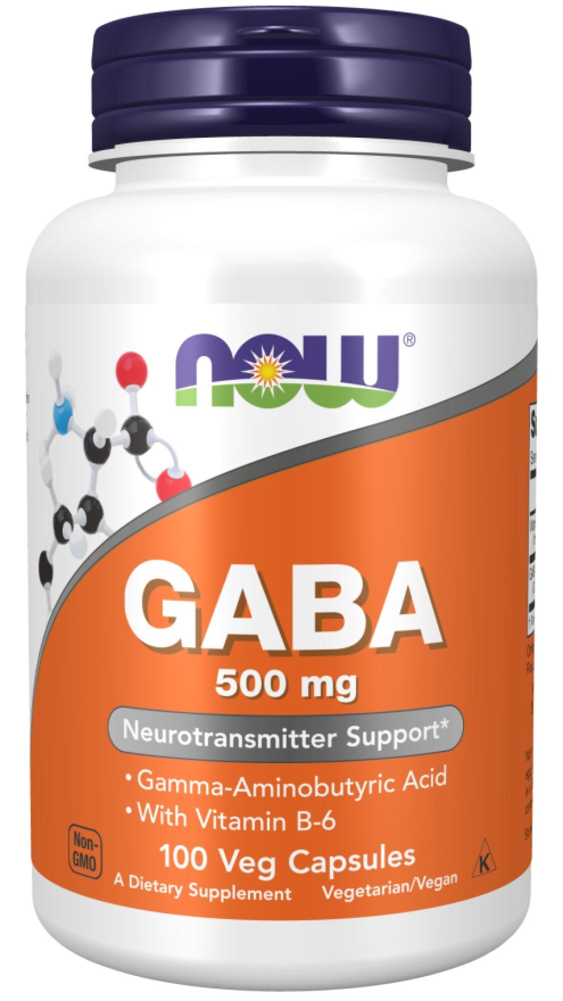 Now Foods GABA 500mg 100 Capsule