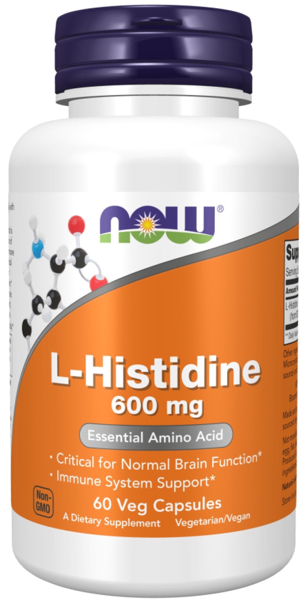 Now Foods L-Histidine 600 mg 60 VegCap