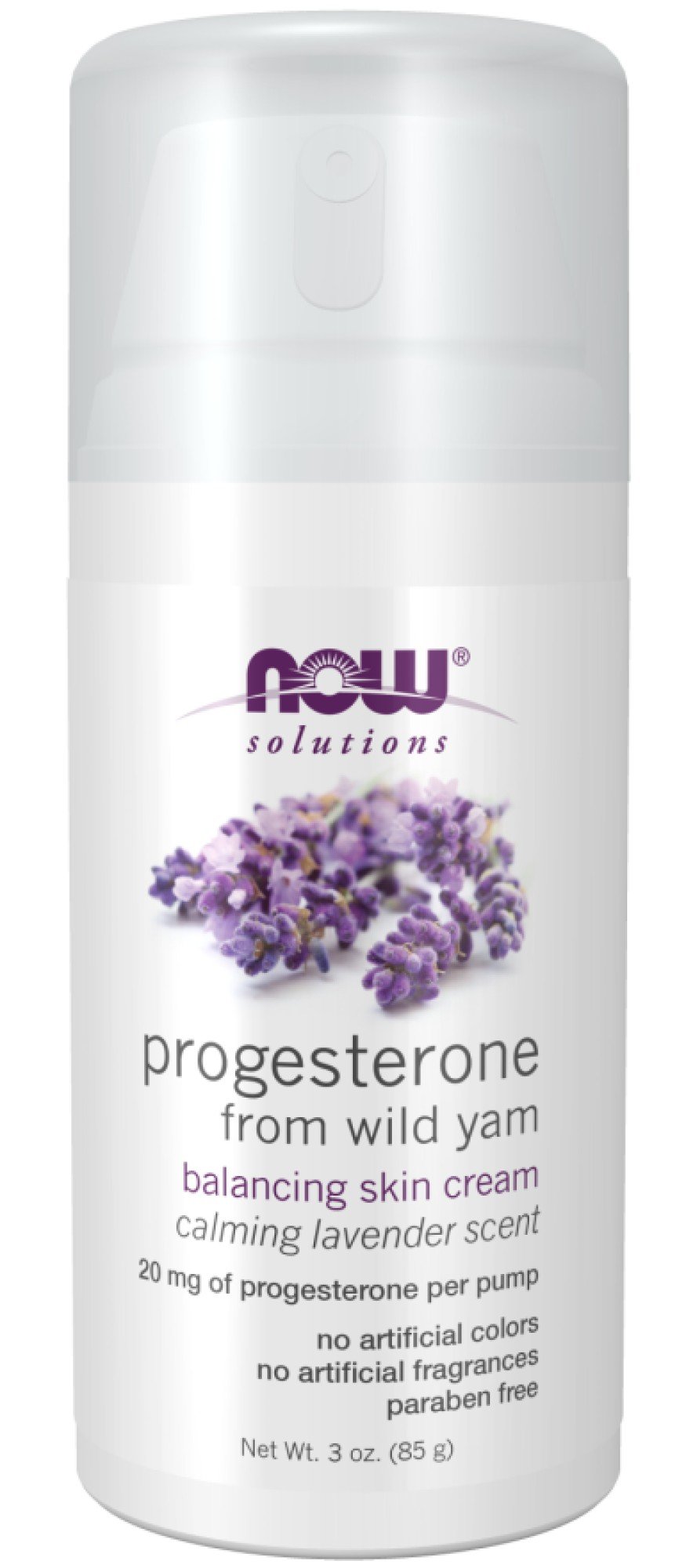 Now Foods Natural Progesterone with Lavender 3 oz Cream