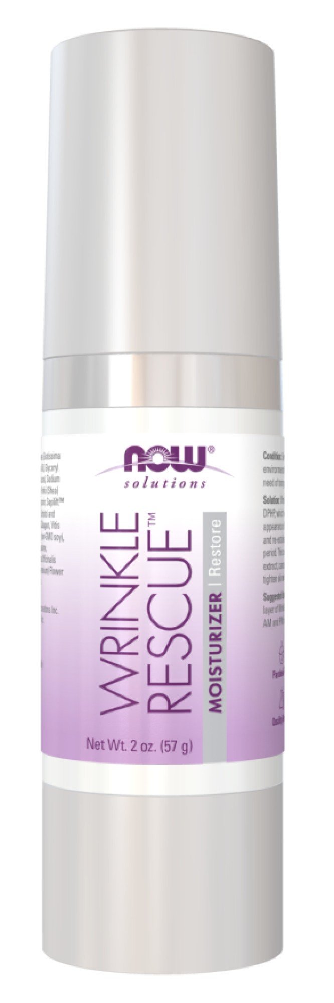 Now Foods Solutions Wrinkle Rescue Moisturizer 2 oz Cream