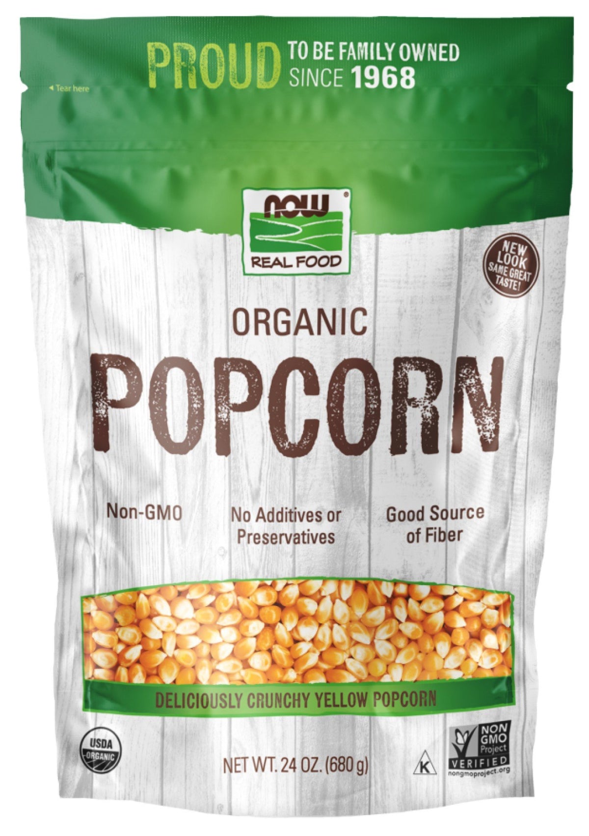 Now Foods Popcorn Organic Non-GE 24 oz Popcorn