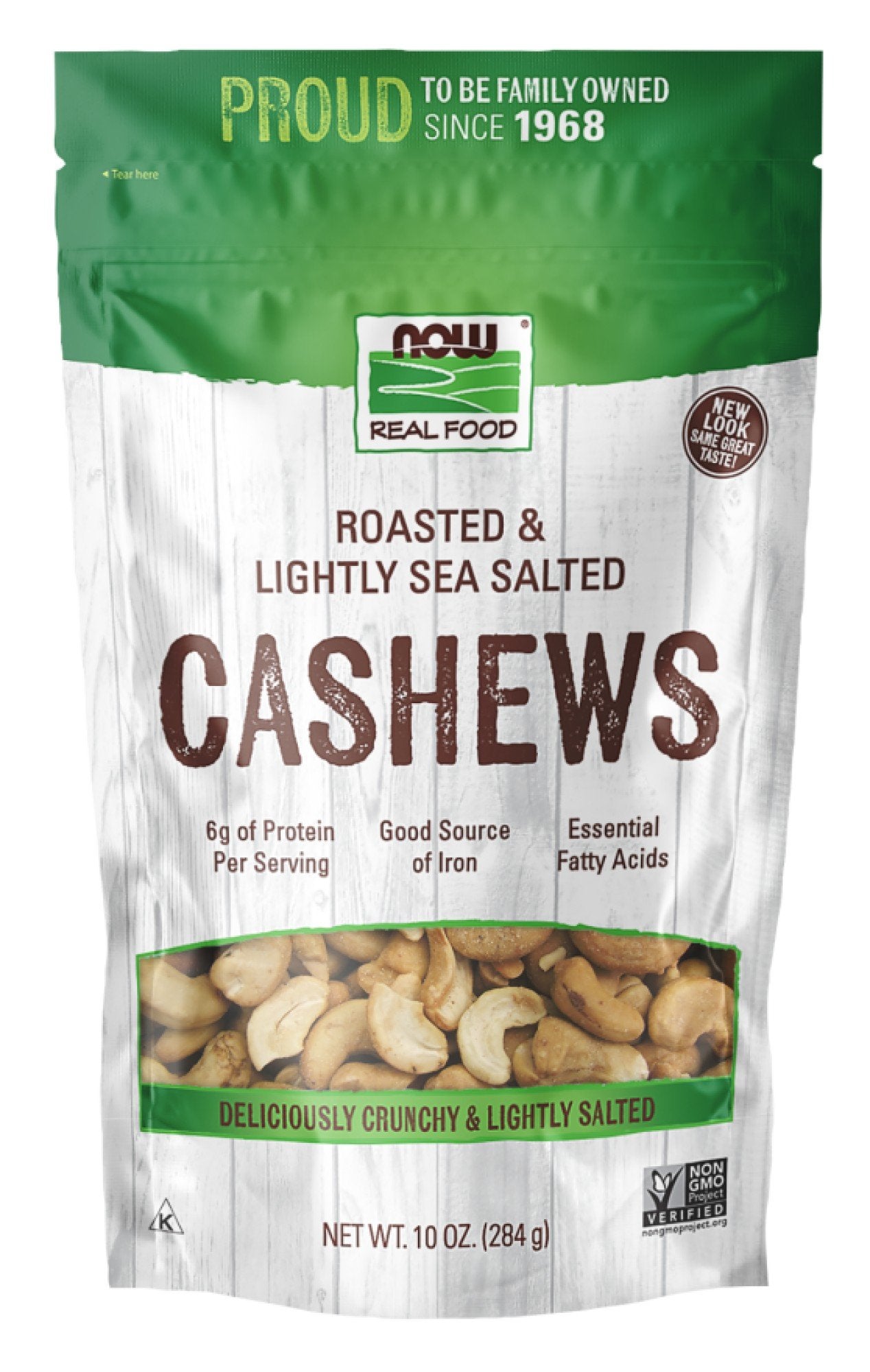 Now Foods Cashews Roasted and Salted 10 oz Bag