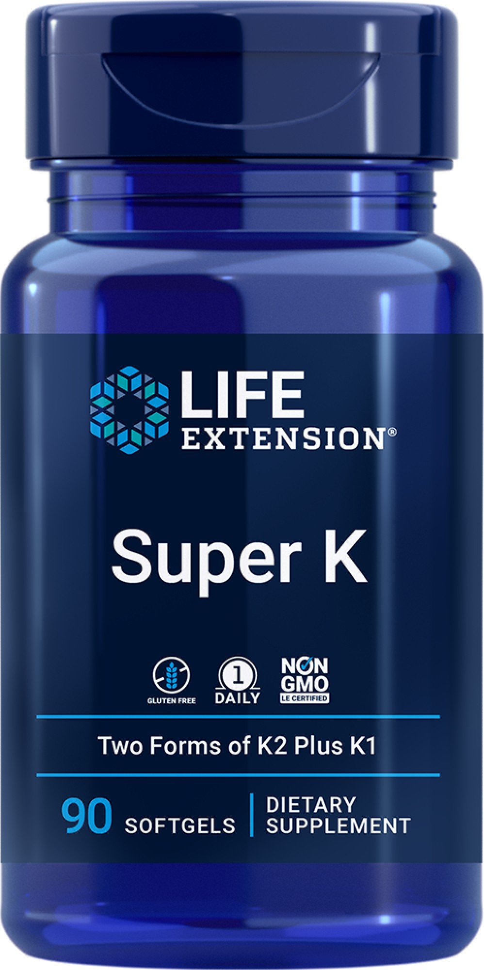 Life Extension Super K with Two Form of K2 Plus K1 90 Softgel