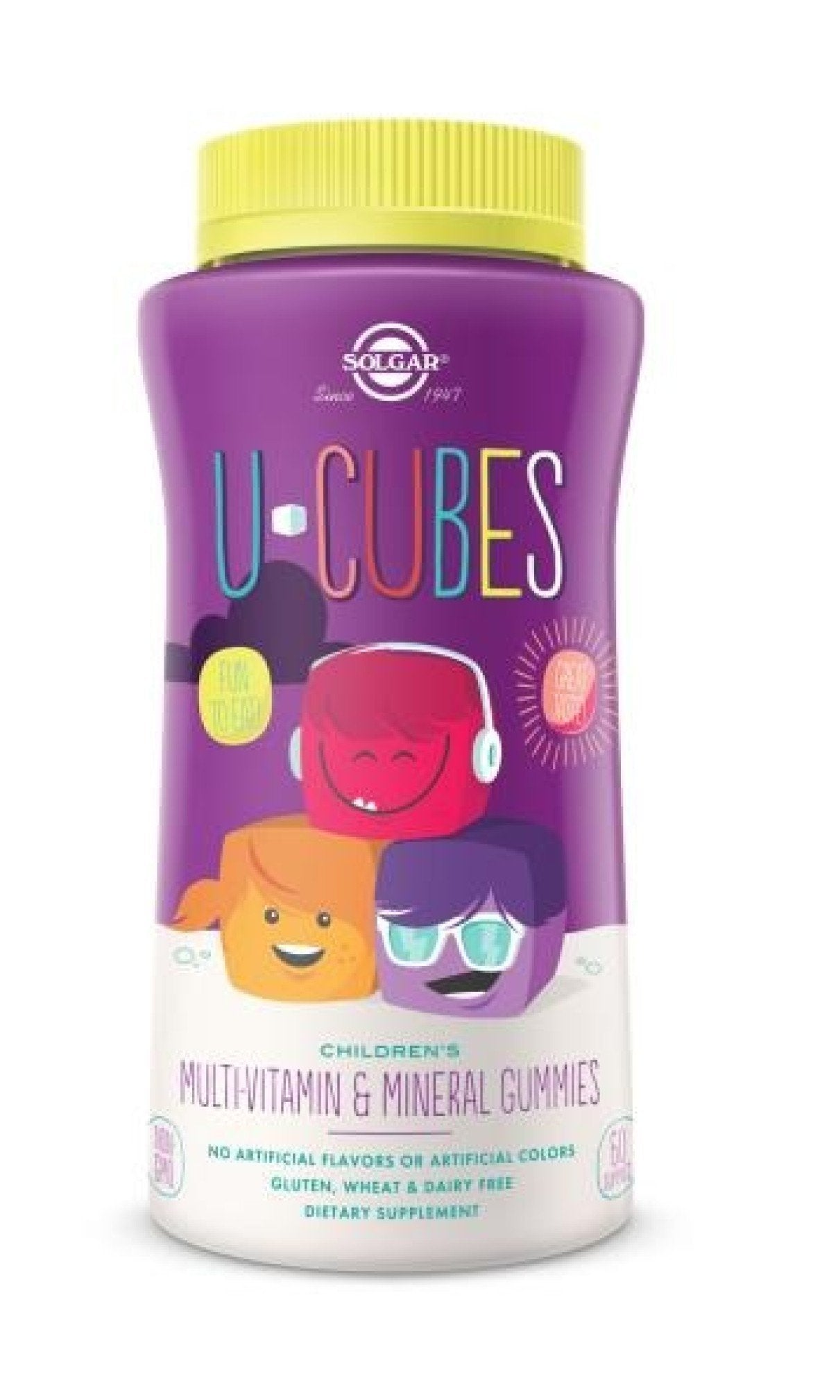 Solgar U-Cubes Children&#39;s Multi-Vitamin &amp; Mineral Gummies 120 Gummy