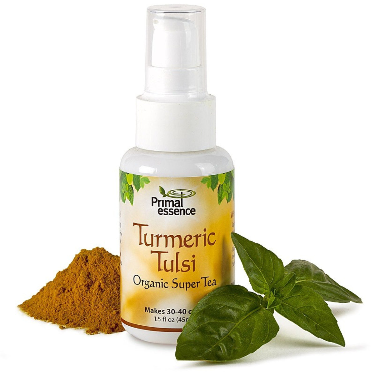 Primal Essence Organic Super Tea Turmeric Tulsi 1.5 oz Spray