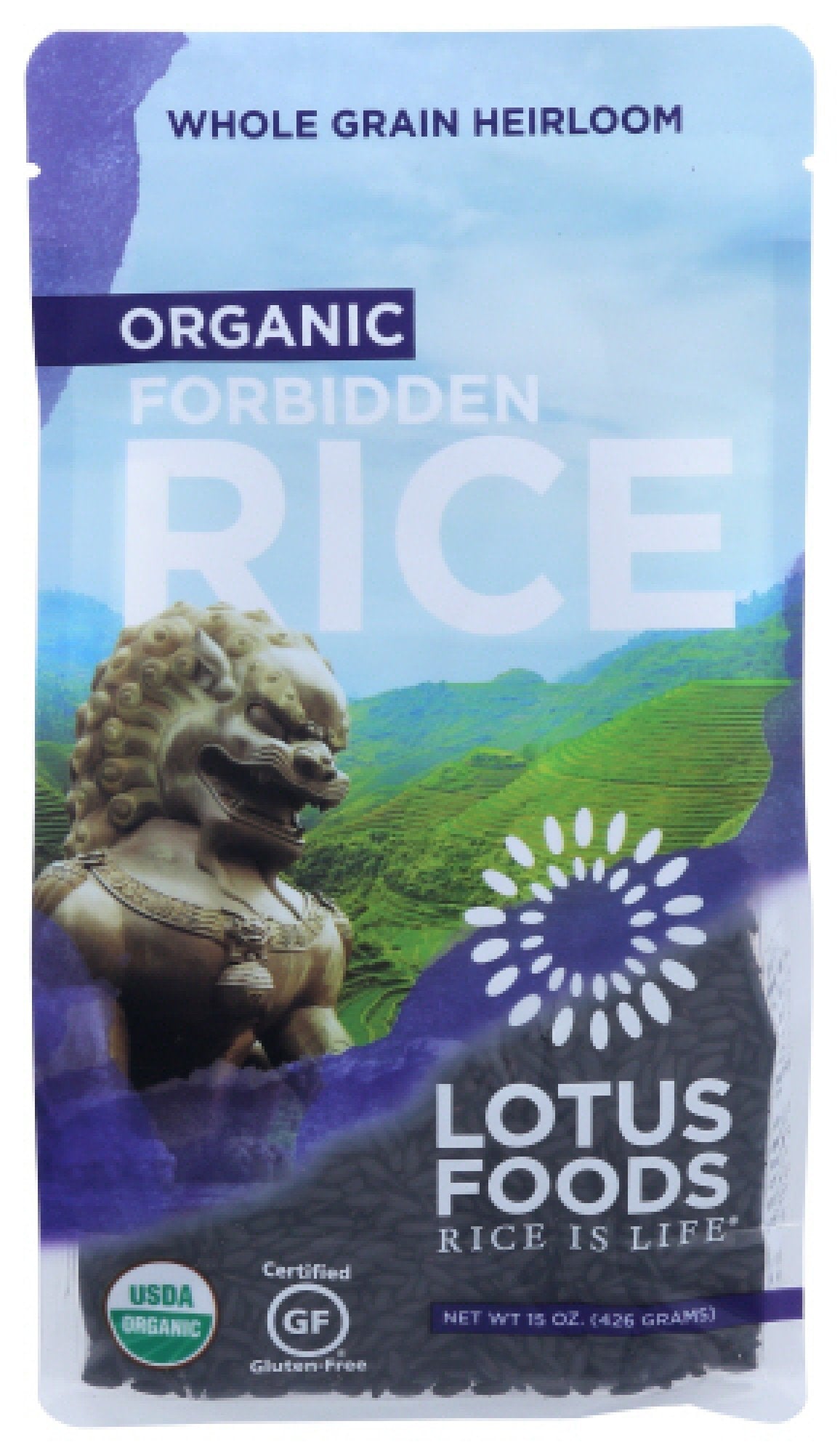 Lotus Foods Organic Forbidden Rice 15 oz Bag