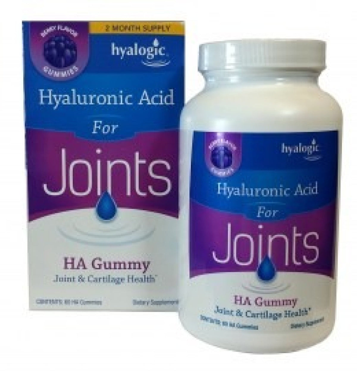 Hyalogic Hyaluronic for Joints,Skin &amp; Eyes Berry Flavored 60 Gummy