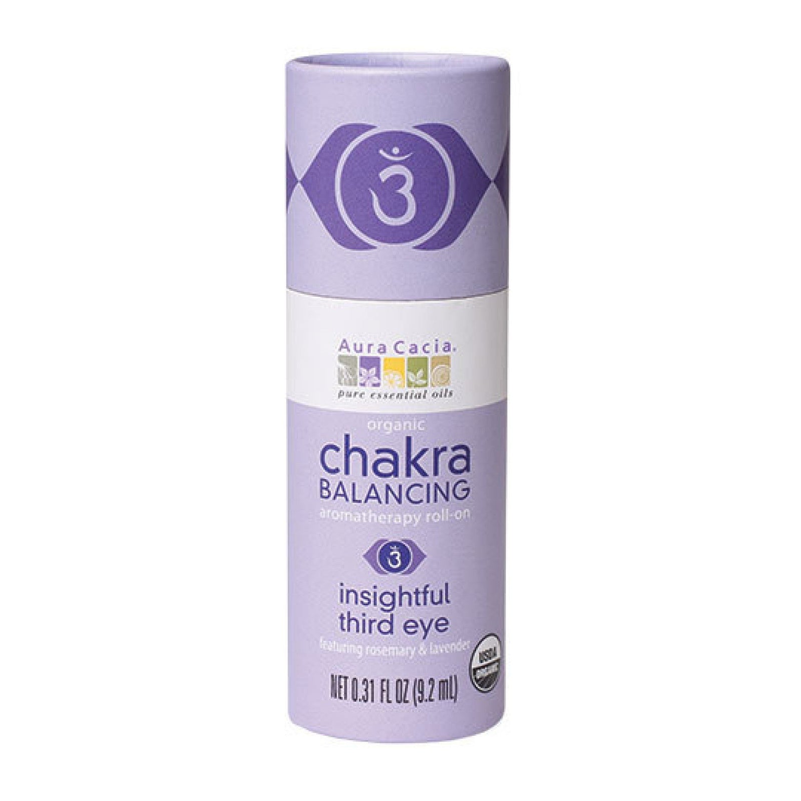 Aura Cacia Chakra Balancing Aromatherapy Roll On Insightful Third Eye 0.31 Roll-on