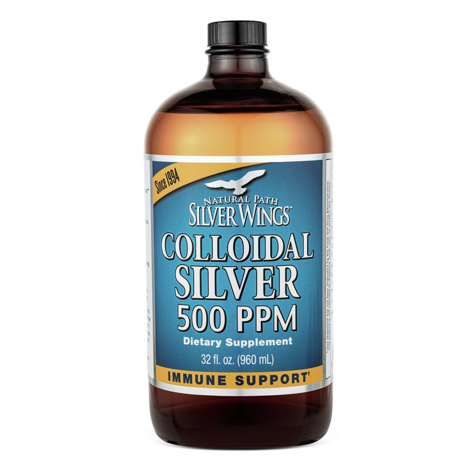 Natural Path Silver Wings Colloidal Silver 500 PPM 32 fl oz Liquid