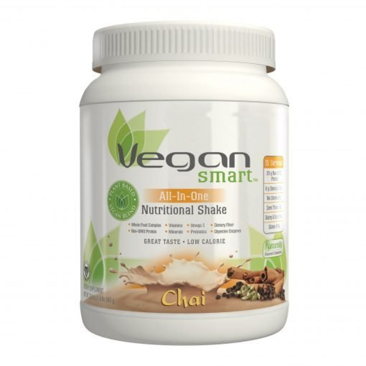 Naturade Products Vegan Smart All-In-One Nutritional Shake Chai 22.75 oz Powder