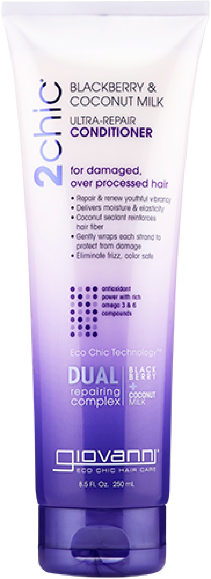 Giovanni 2chic Ultra Repair Conditioner with Blackberry & Coconut Milk 8.5 oz Liquid