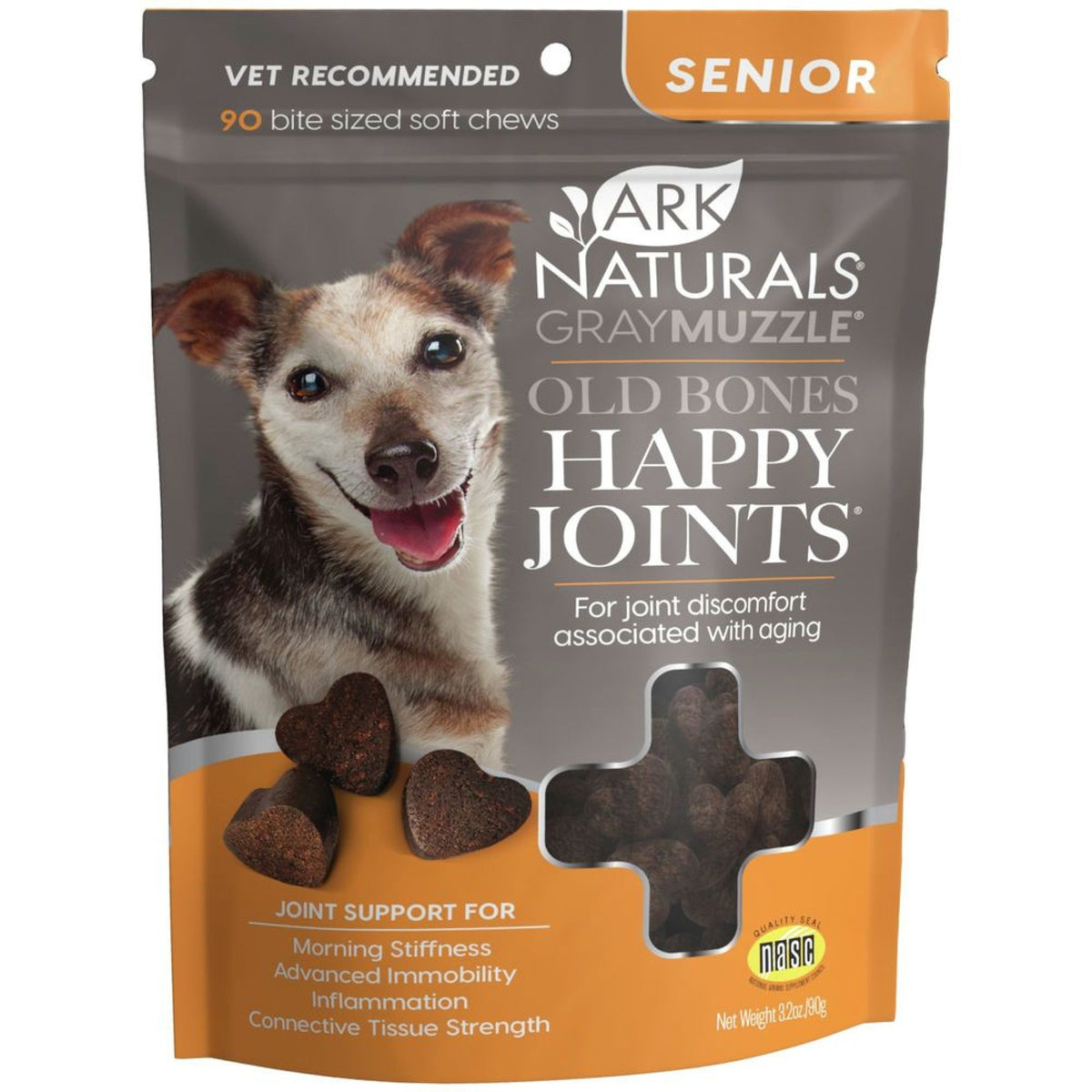 Ark Naturals Gray Muzzle Old Dog! Happy Joints! 90 Chewable