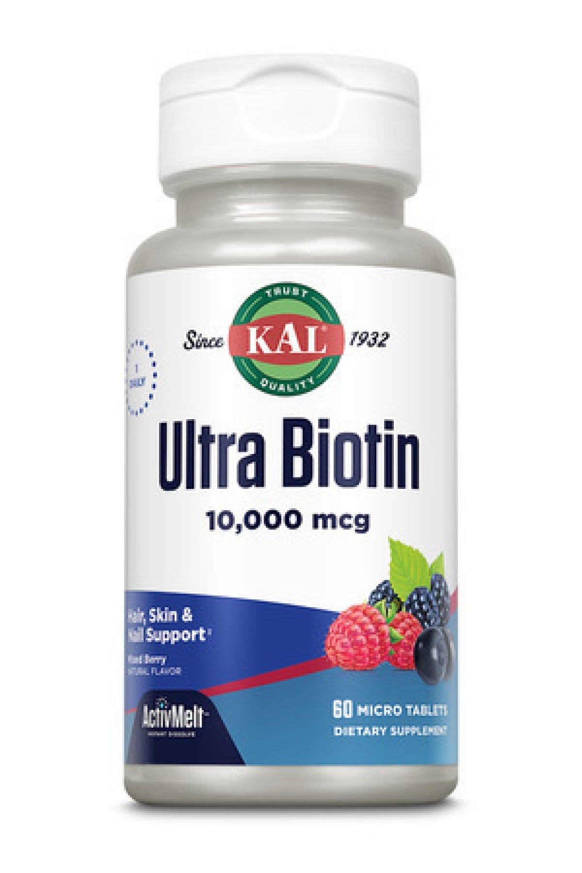 Kal Ultra Biotin ActivMelt Mixed Berry 60 Lozenge