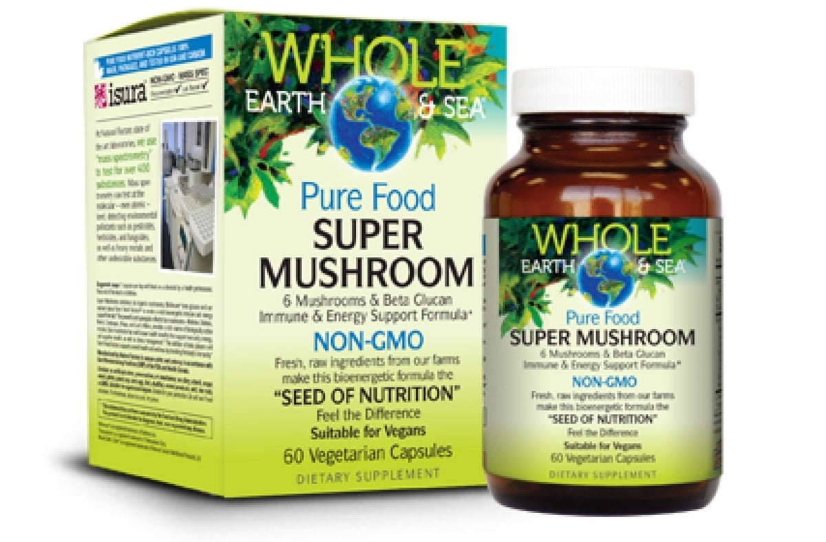 Natural Factors Whole Earth &amp; Sea Super Mushroom 60 VegCap