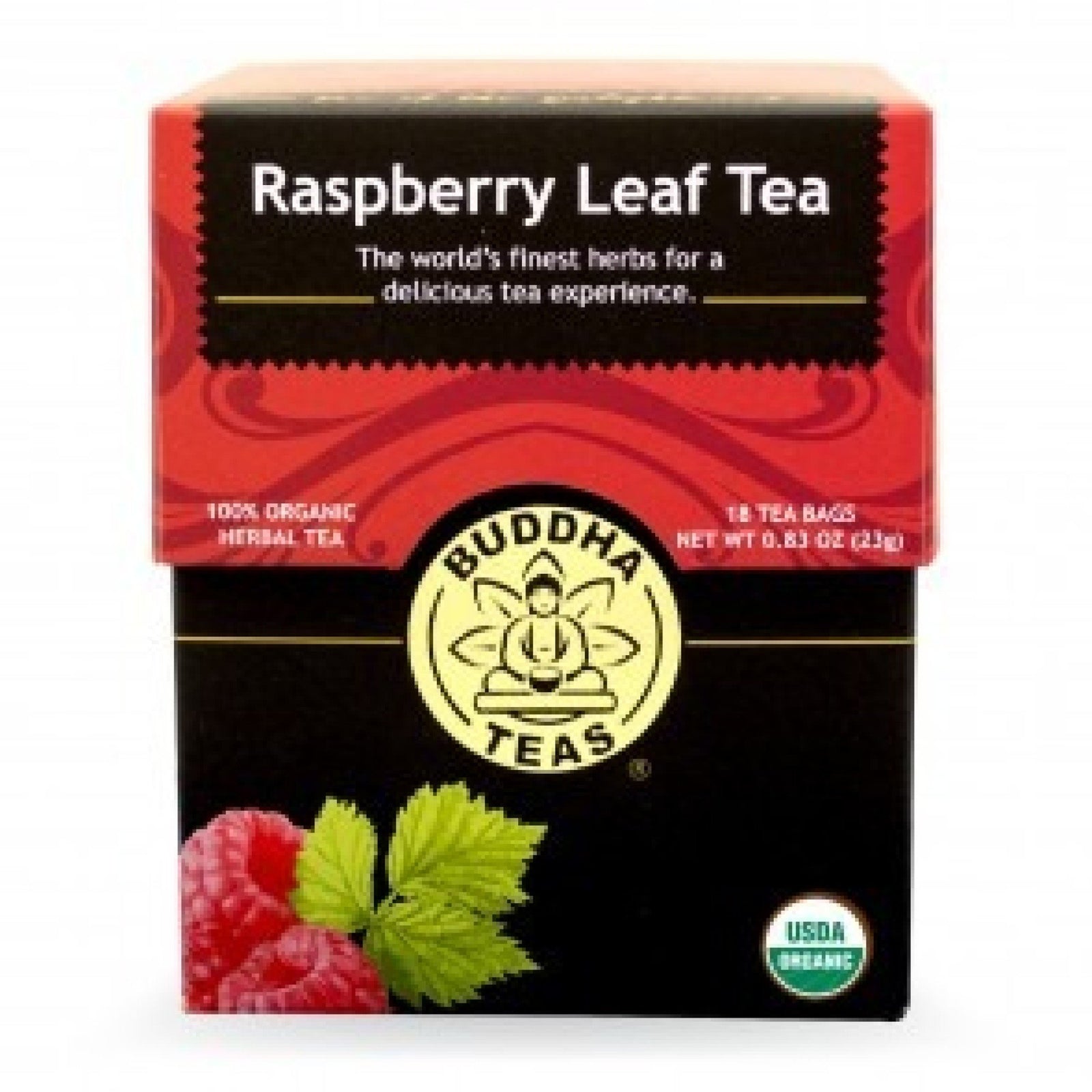 Buddha Teas Raspberry Leaf Tea 18 Bags Box