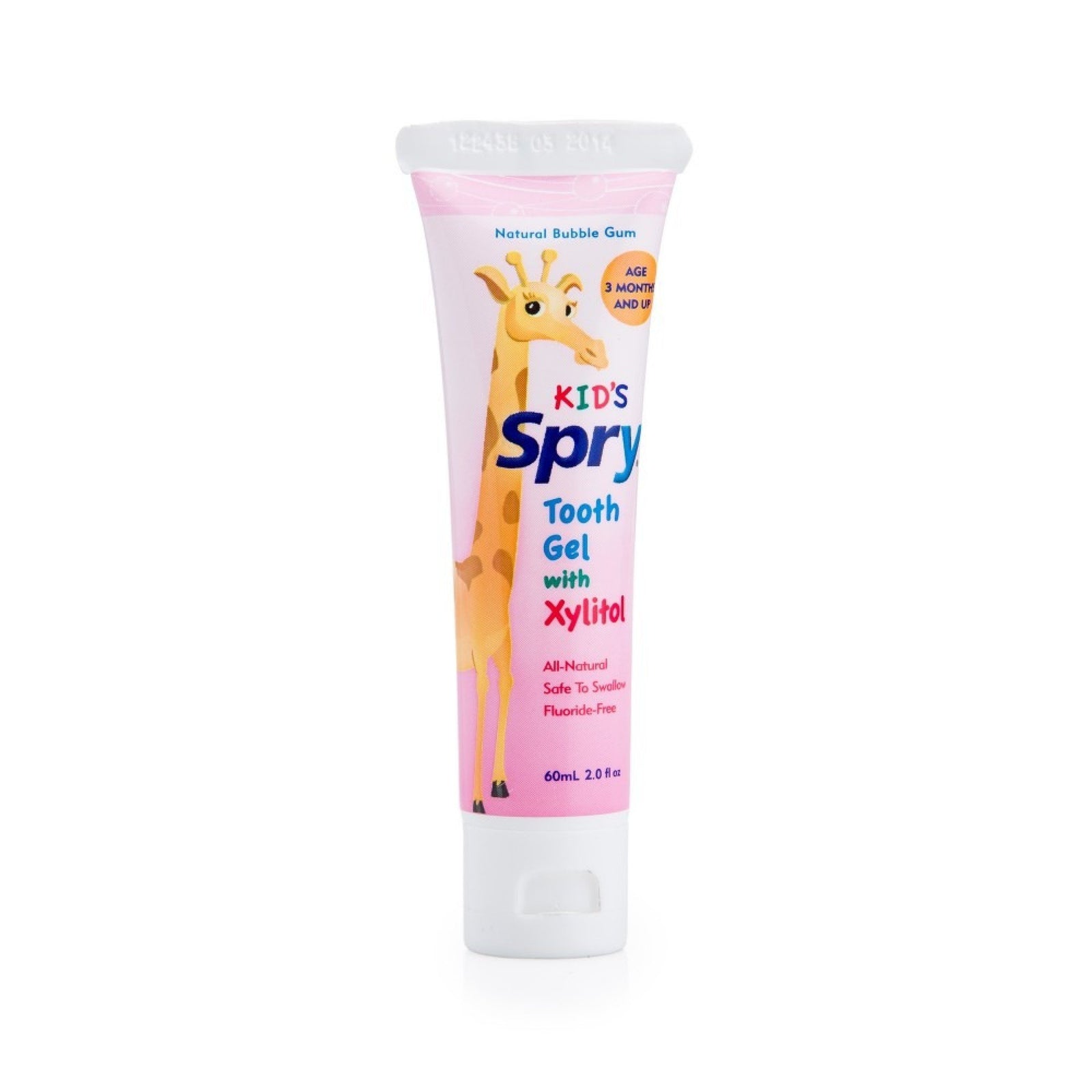 Xlear Spry Tooth Gel Kid's Natural Bubble Gum with Xylito 2 oz Gel