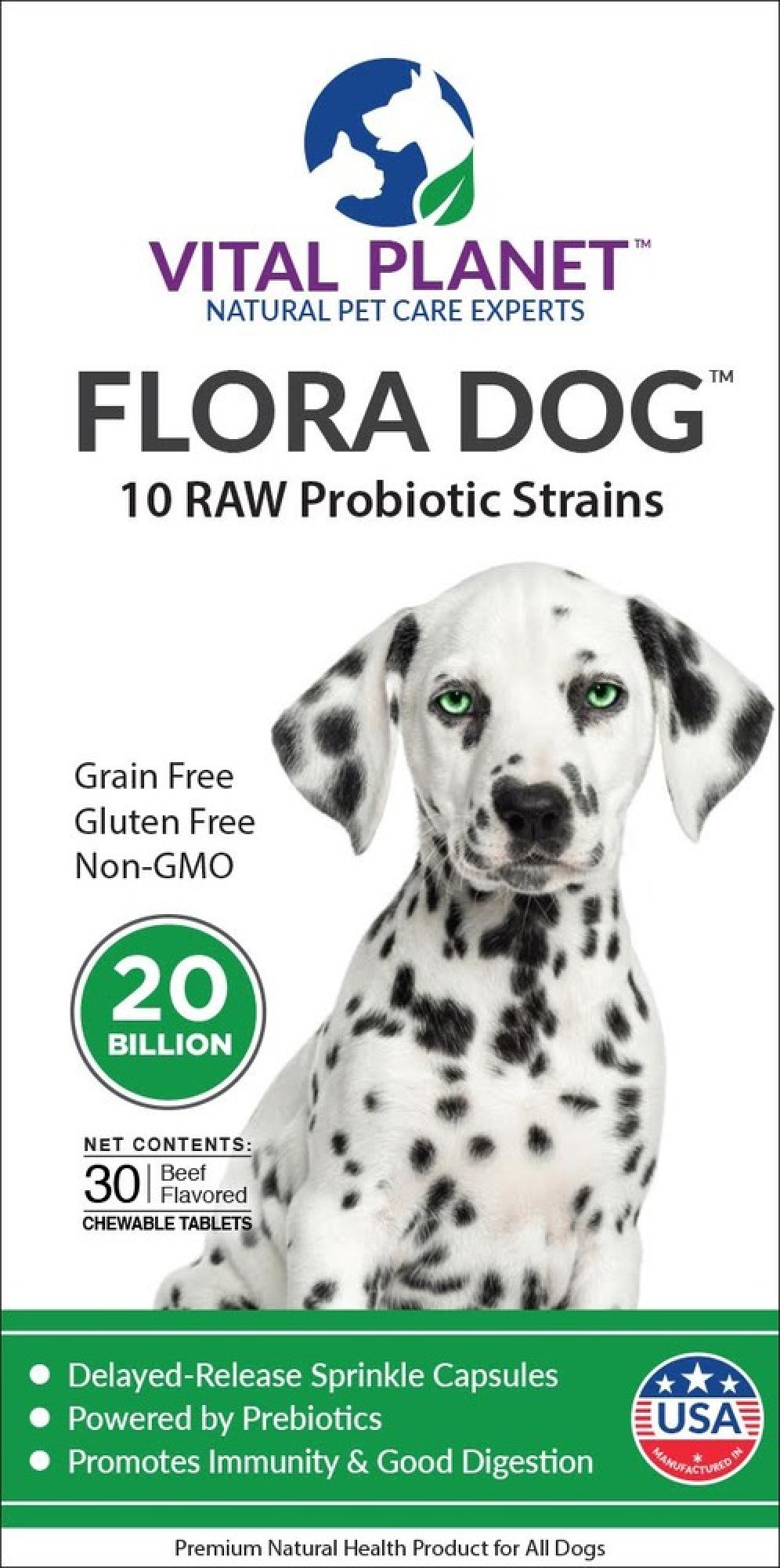 Vital Planet Flora Dog Daily Care 20 Billion 30 Chewable