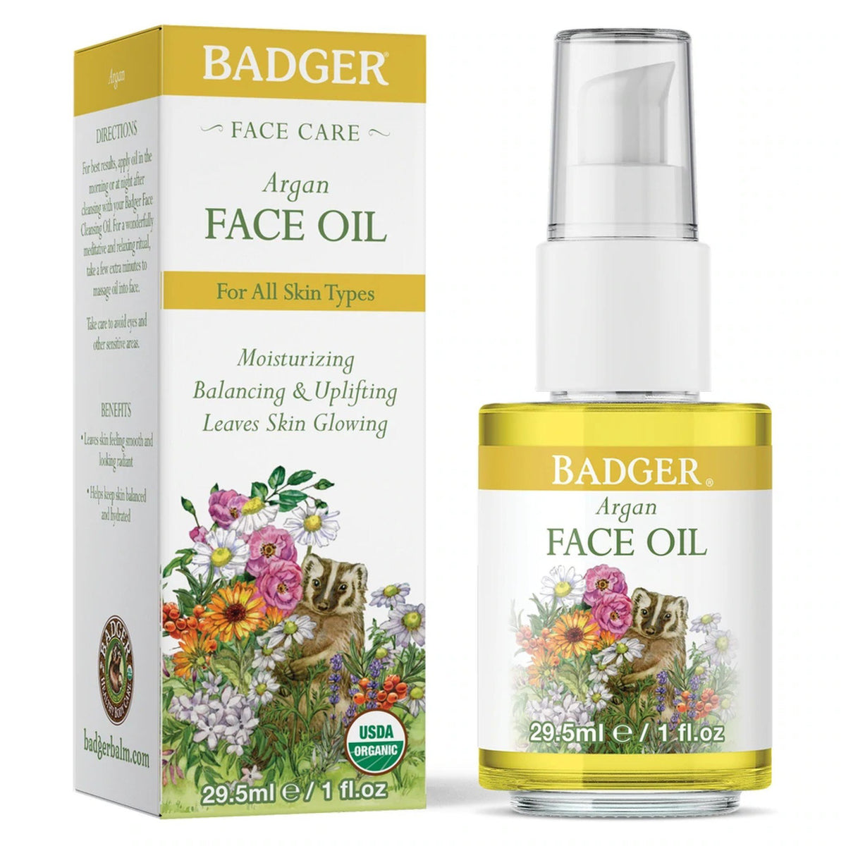 Badger Argan Face Oil 1 oz Bottle