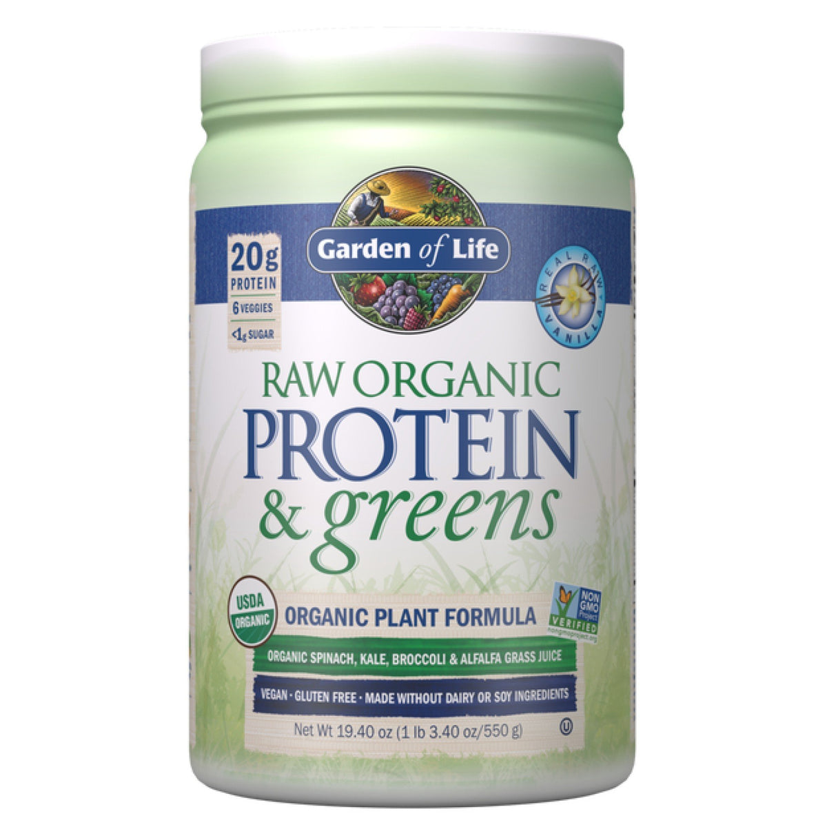 Garden of Life Raw Protein &amp; Greens Vanilla 557 g Powder