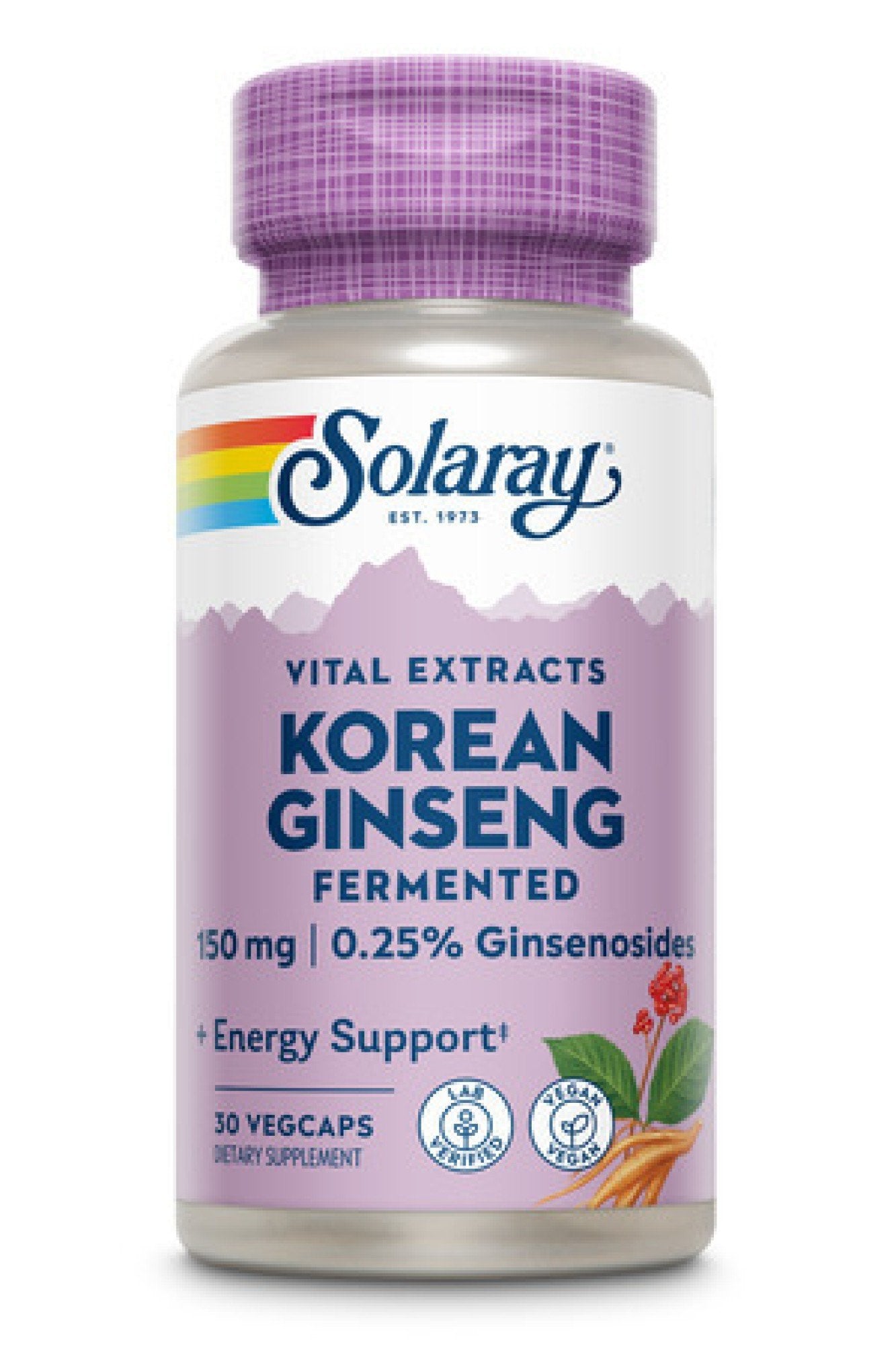 Solaray Fermented Ginseng 30 VegCap