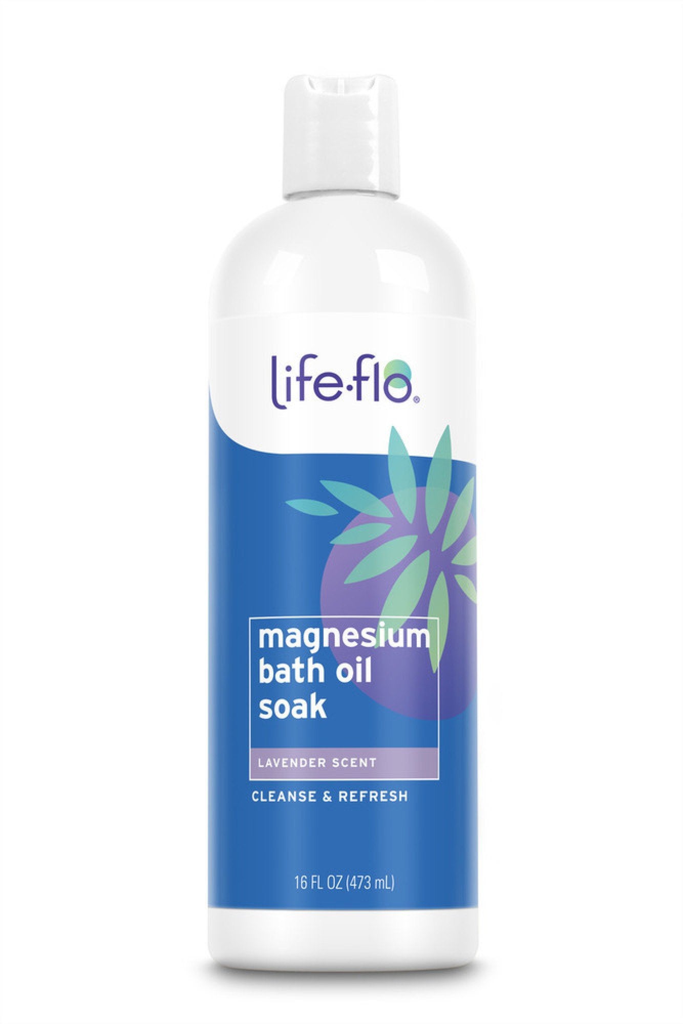 LifeFlo Magnesium Bath Oil Soak Lavender 16 oz Liquid