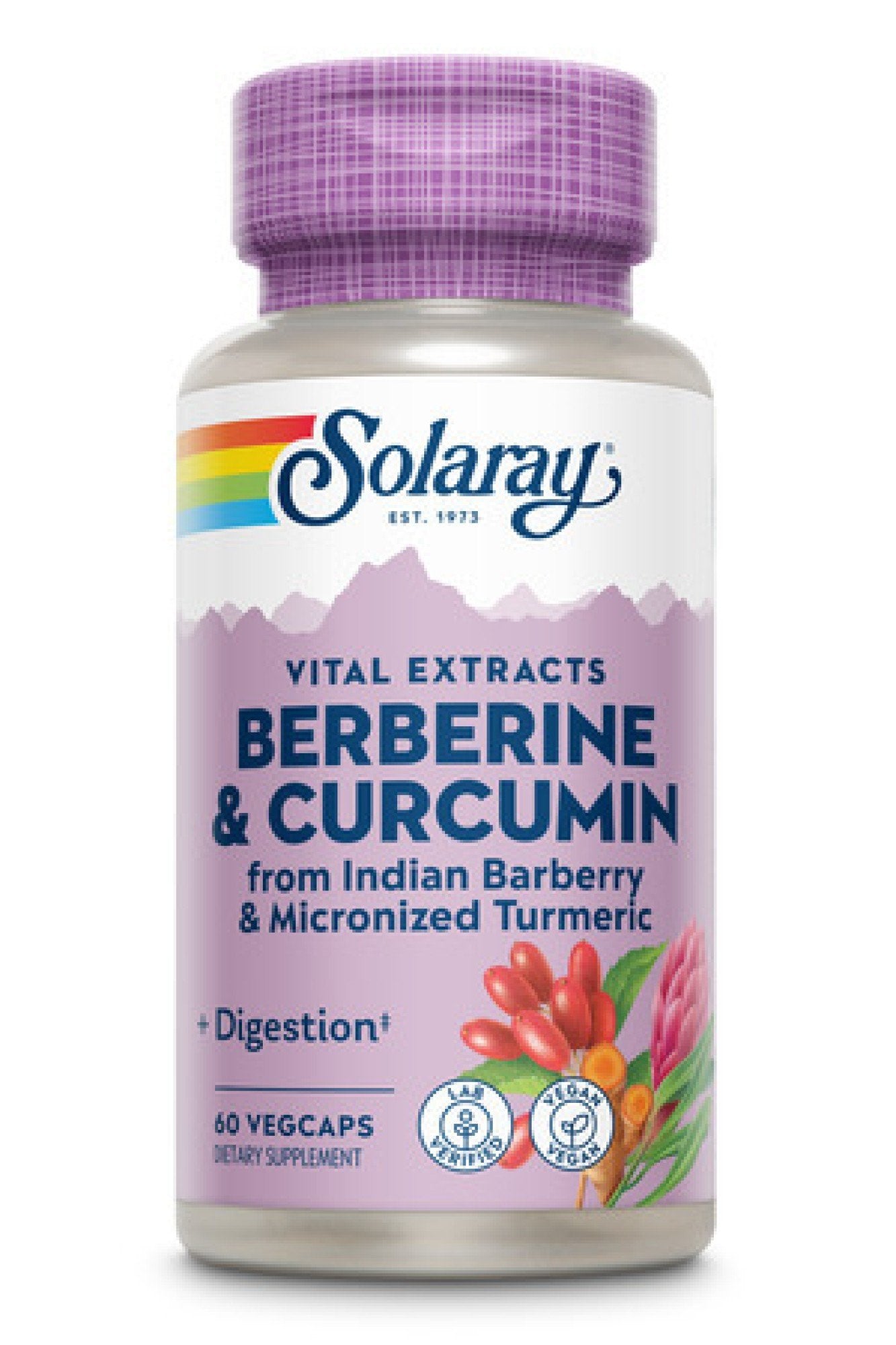 Solaray Berberine & Curcumin 600 mg 60 VegCap