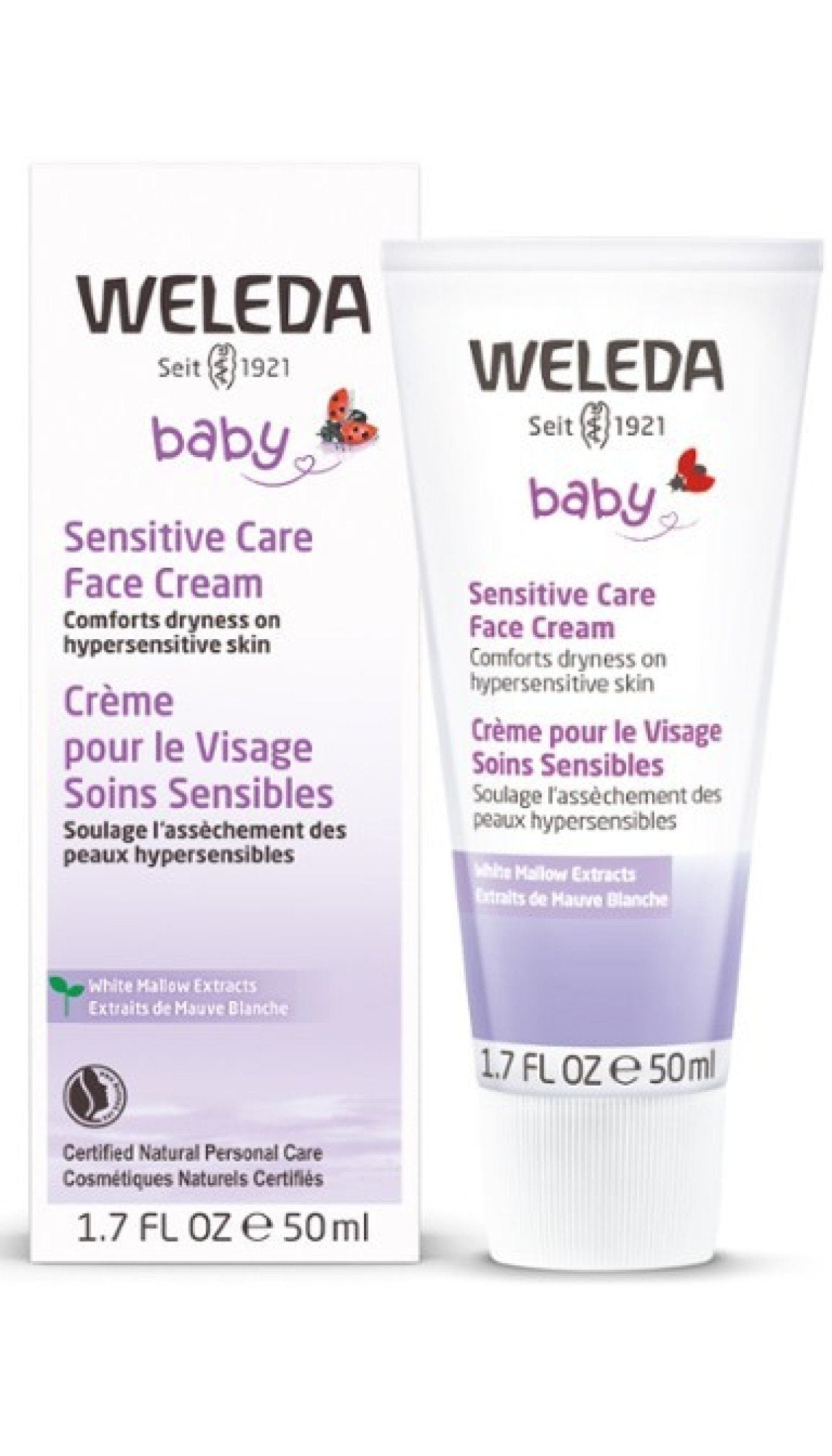 Weleda Baby Sensitive Care Face Cream - White Mallow 1.7 oz Cream