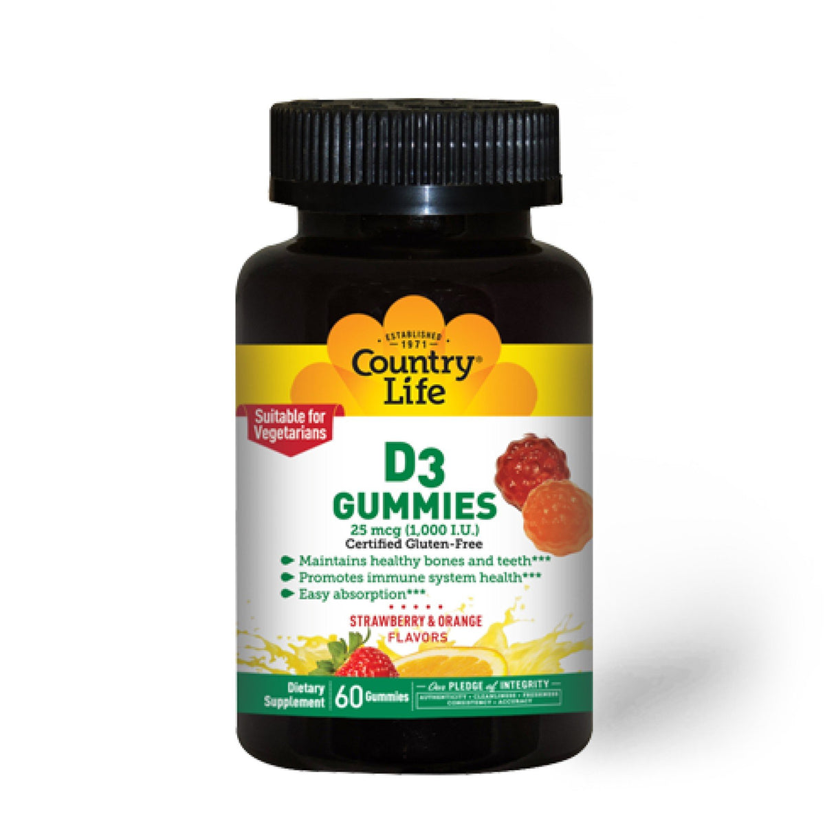 Country Life D3 Gummies 60 Gummy