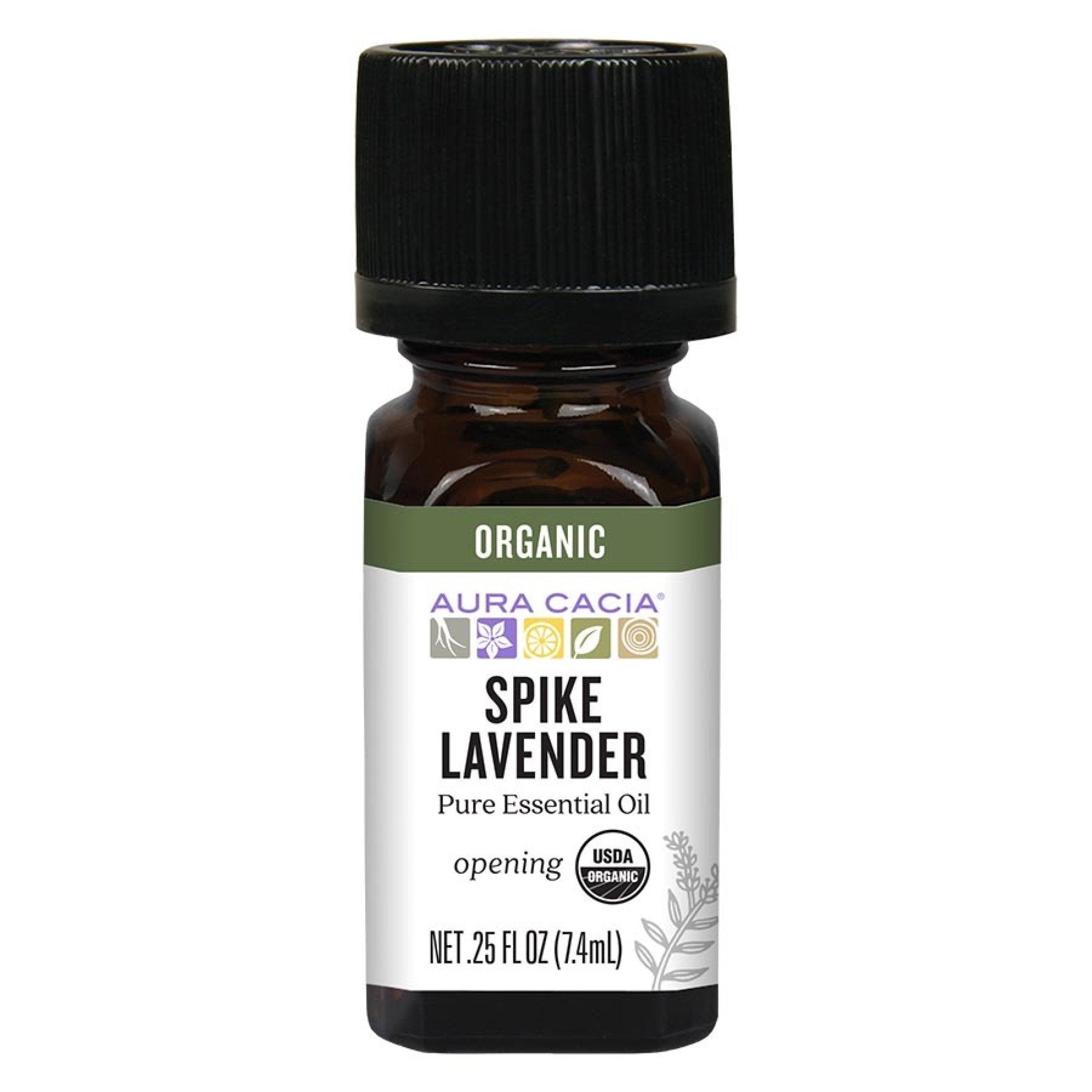 Aura Cacia Organic Essential Oil Lavender Spike 0.25 Oil