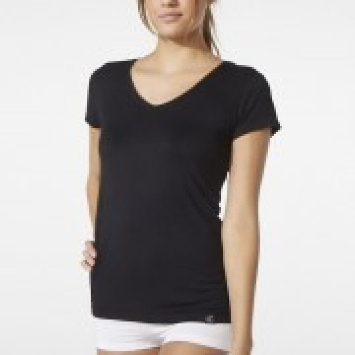 Boody Organic Bamboo V-Neck T-Shirt Black Large Large Pack