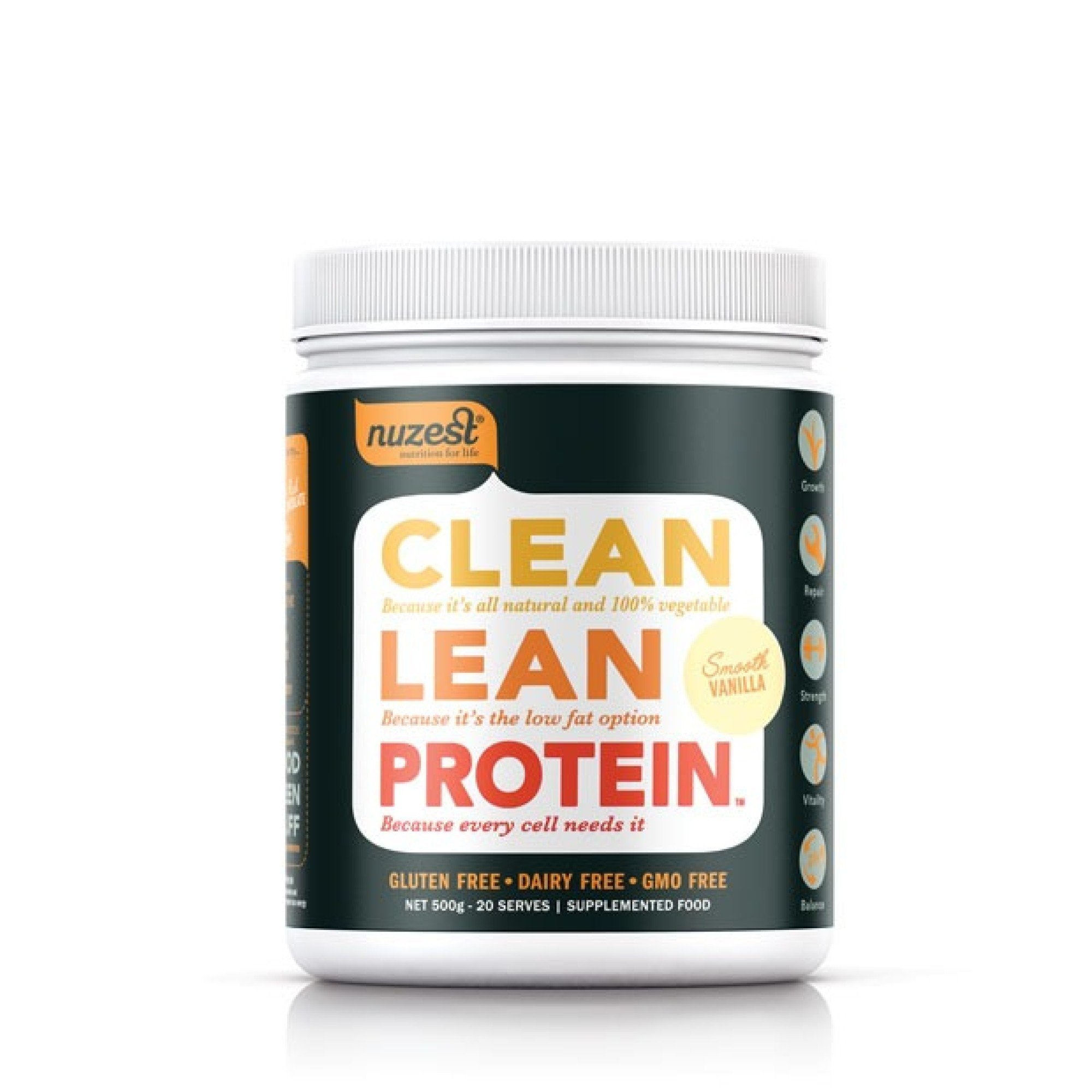 NuZest Clean Lean Protein Smooth Vanilla 17.6 oz Powder