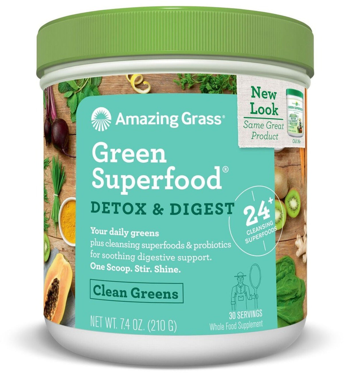 Amazing Grass Detox &amp; Digest GSF 7.4 oz (210 g) Powder