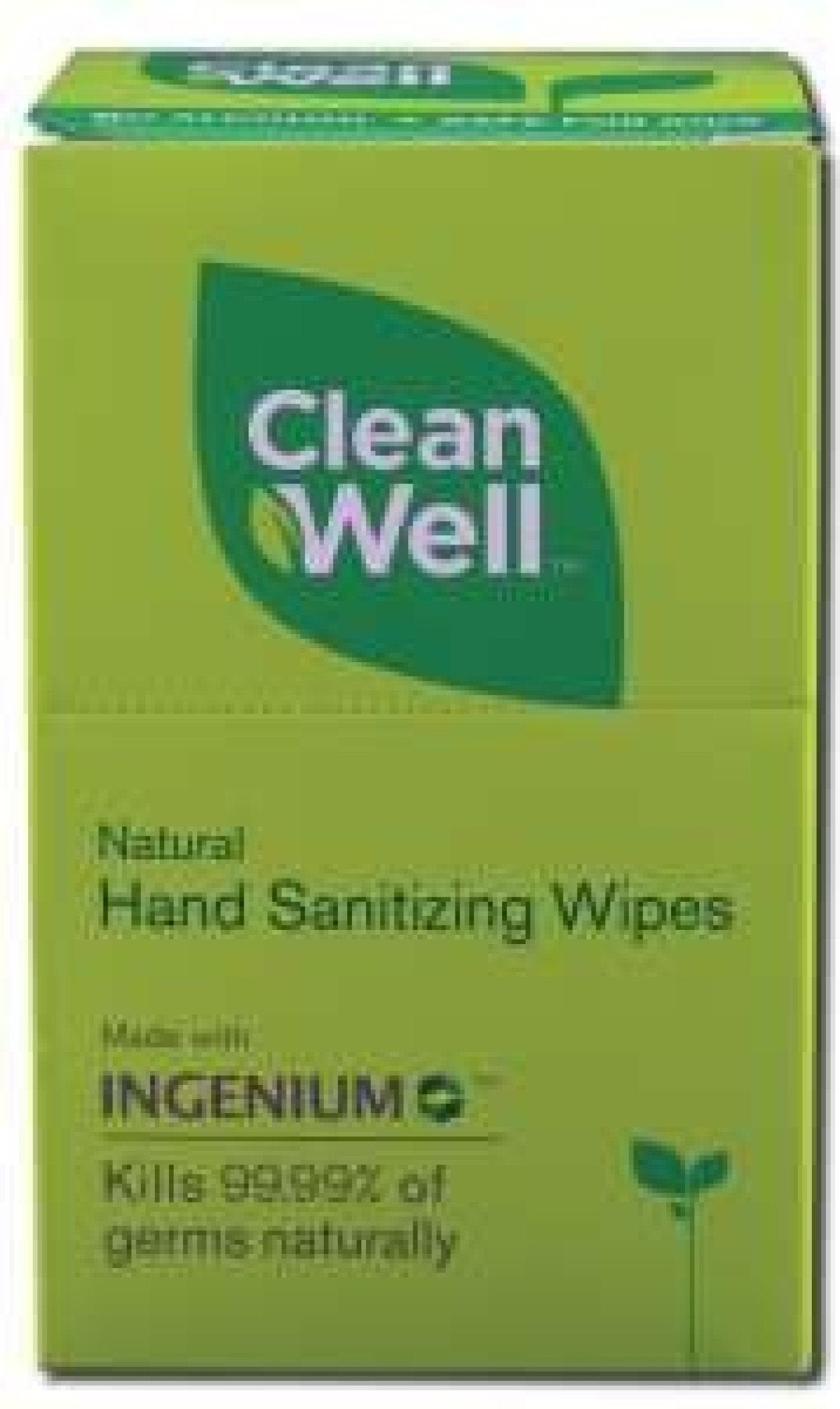 CleanWell Natural Hand Sanitizing Wipes Original Scent 10 Packets Container