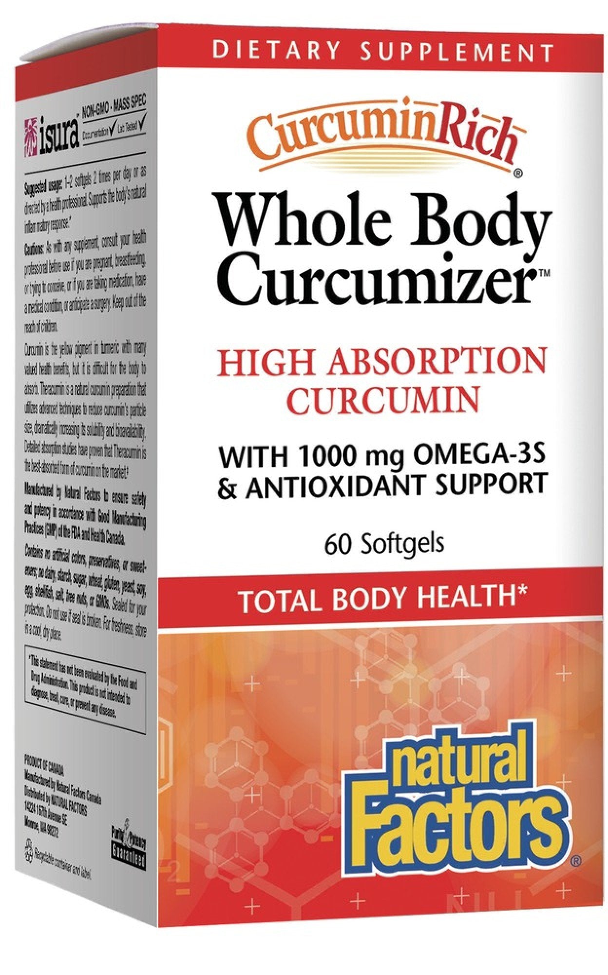 Natural Factors CurcuminRich Whole Body Curcumizer 60 Softgel