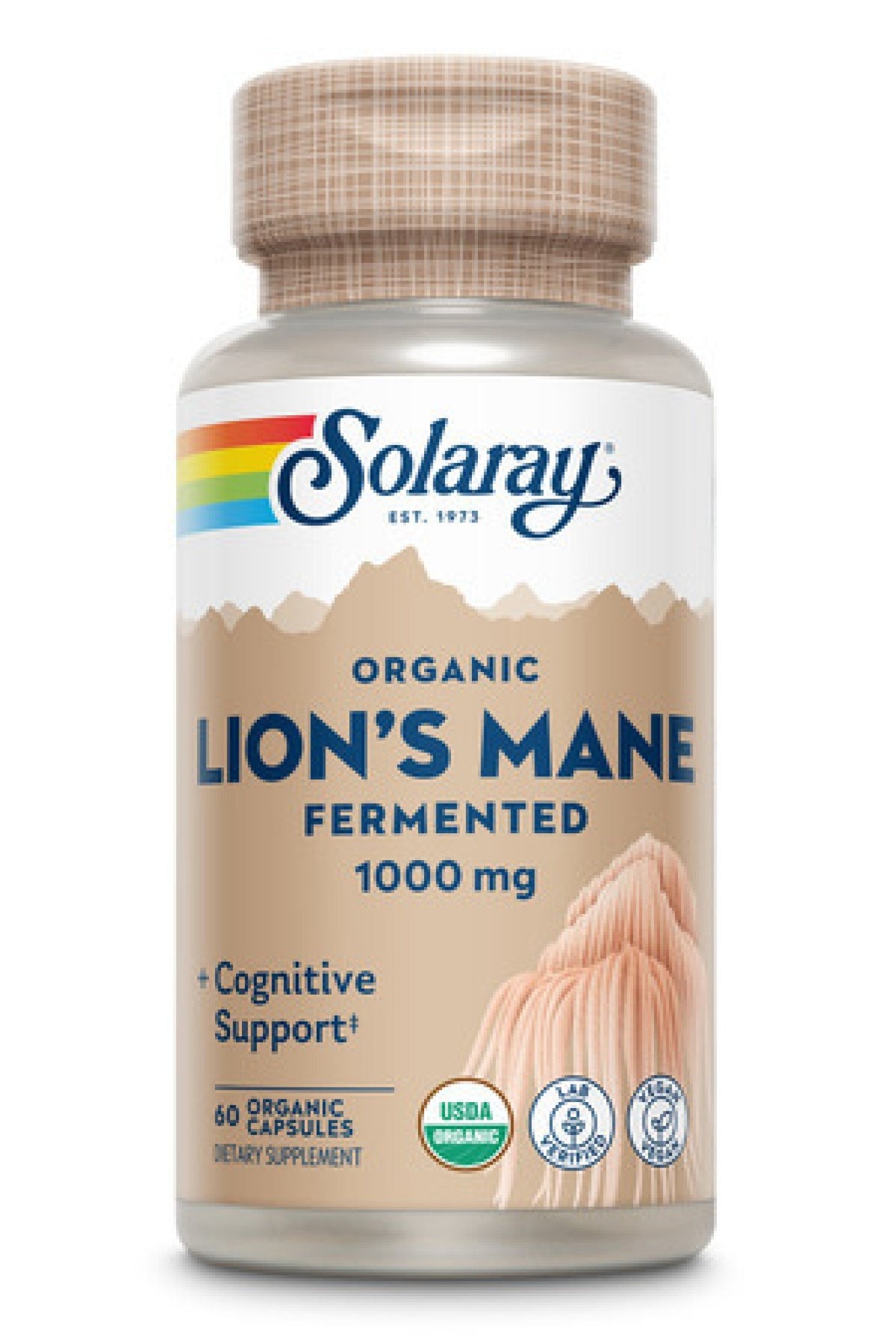 Solaray Organically Grown Lion&#39;s Mane Mushroom 60 VegCap