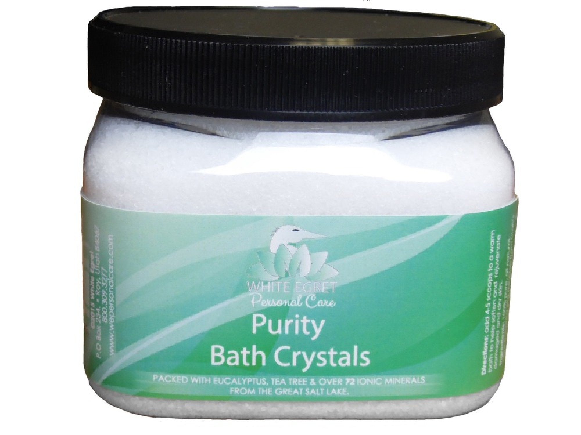 White Egret INC Purity Bath Crystals 16 oz Salt