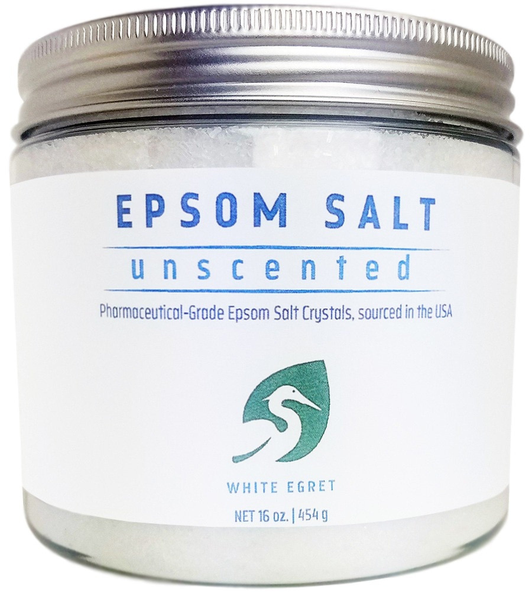 White Egret INC Pharmaceutical Grade Bath Epsom Salt 16 oz Salt