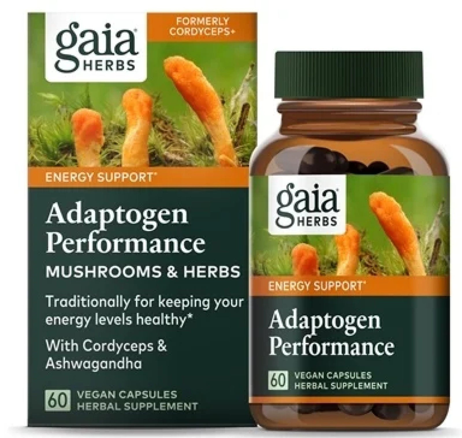 Gaia Herbs Adaptogen Performace Mushrooms & Herbs 60 Capsule