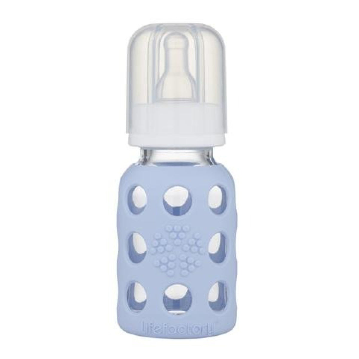 Lifefactory Glass Baby Bottle with Silicone Sleeve Blanket 4 oz Bottle