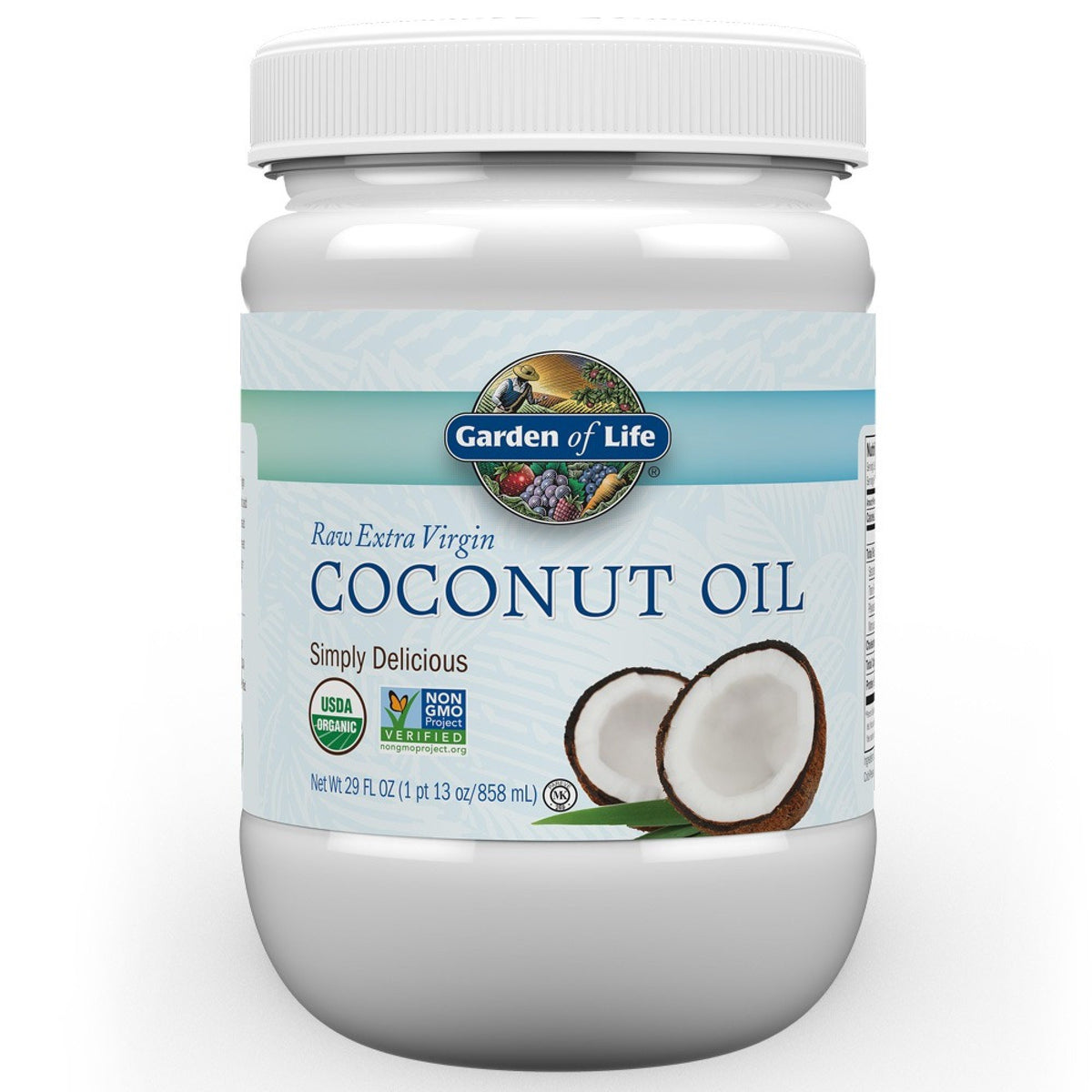 Garden of Life Raw Organic Extra Virgin Coconut Oil 29 oz Plastic Jar