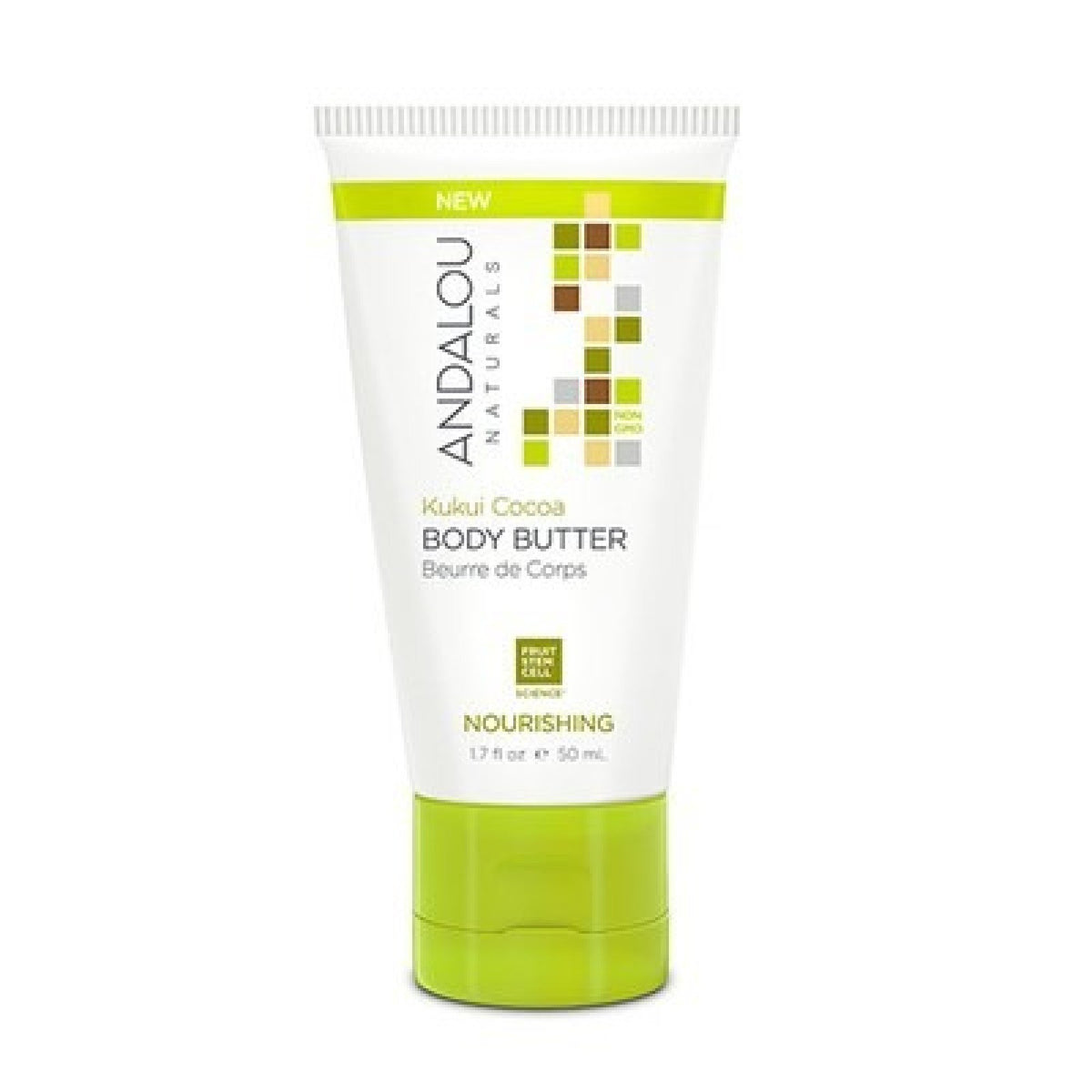 Andalou Naturals Kukui Cocoa Nourishing Body Butter Travel Size 1.7 fl oz Liquid