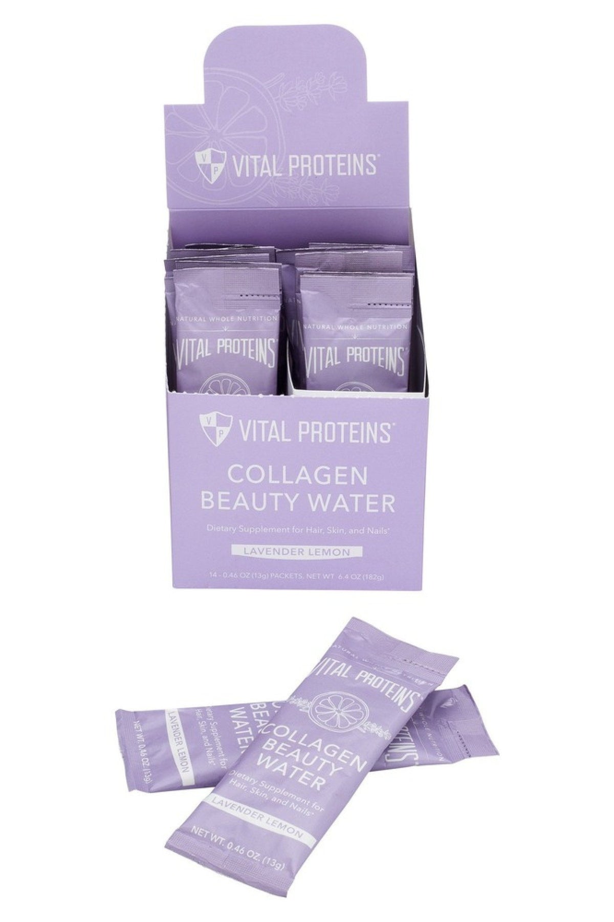 Vital Proteins Collagen Beauty Water- Lavender Lemon 14 Packets Box