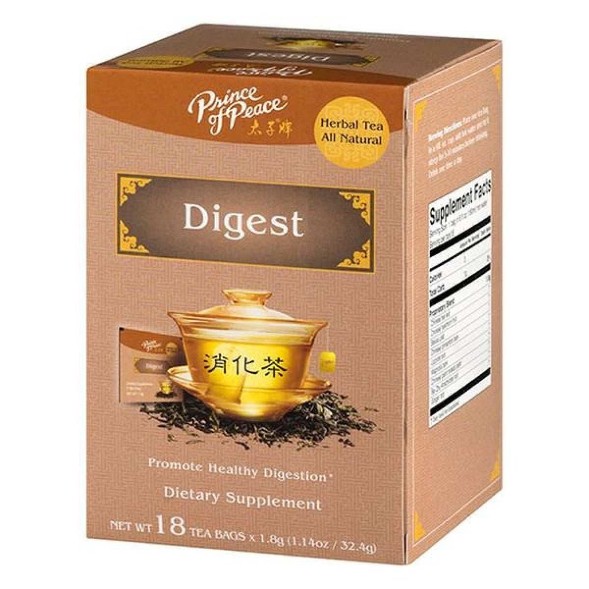 Prince Of Peace Herbal Tea Digest 18 Bags Box