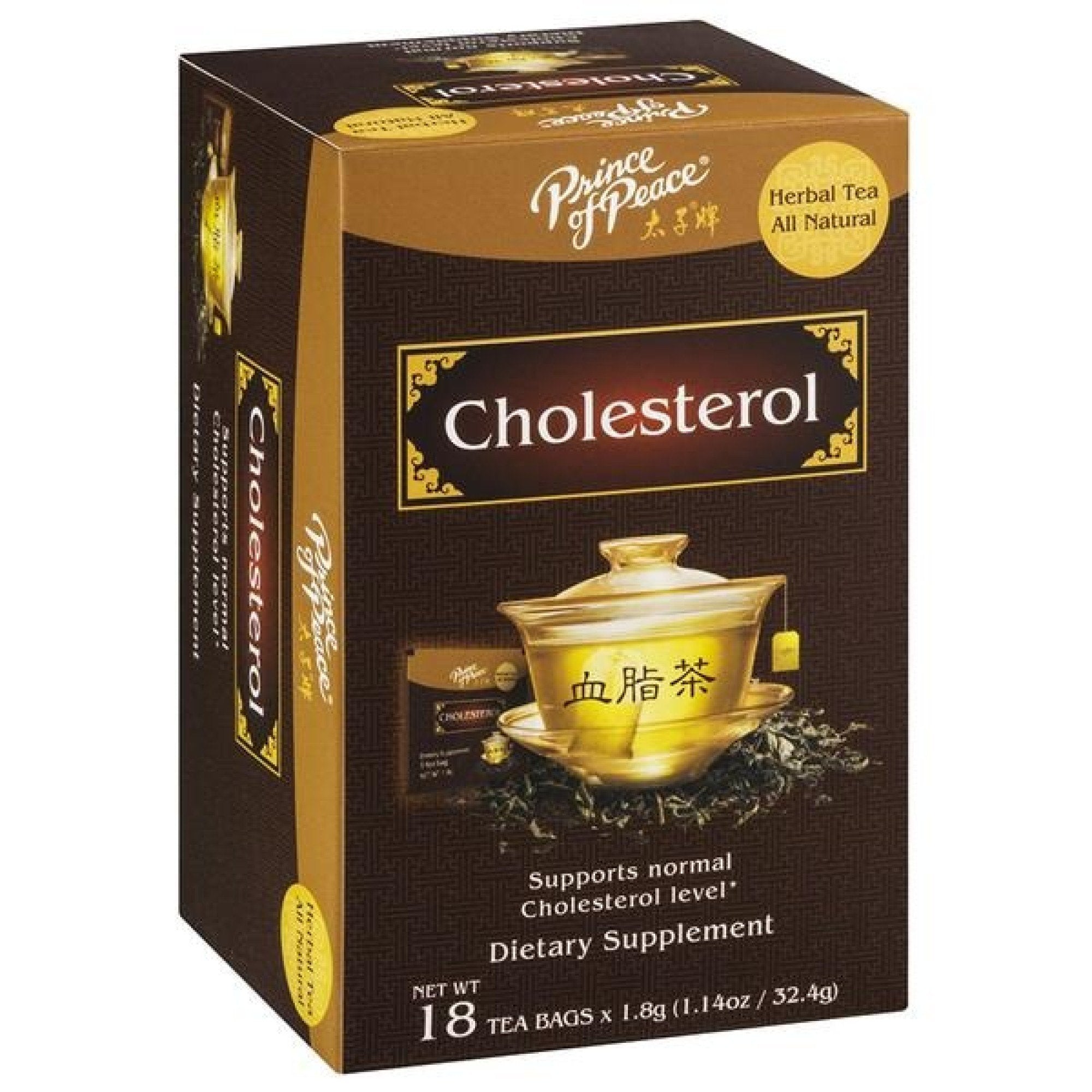 Prince Of Peace Cholesterol Tea 18 Bags Box