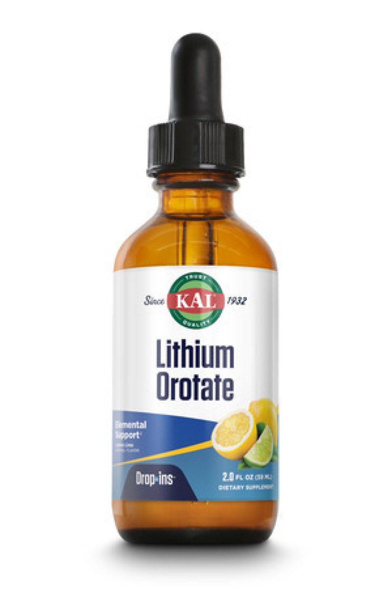 Kal Lithium Orotate Drops Lemon Lime 2 fl oz Liquid