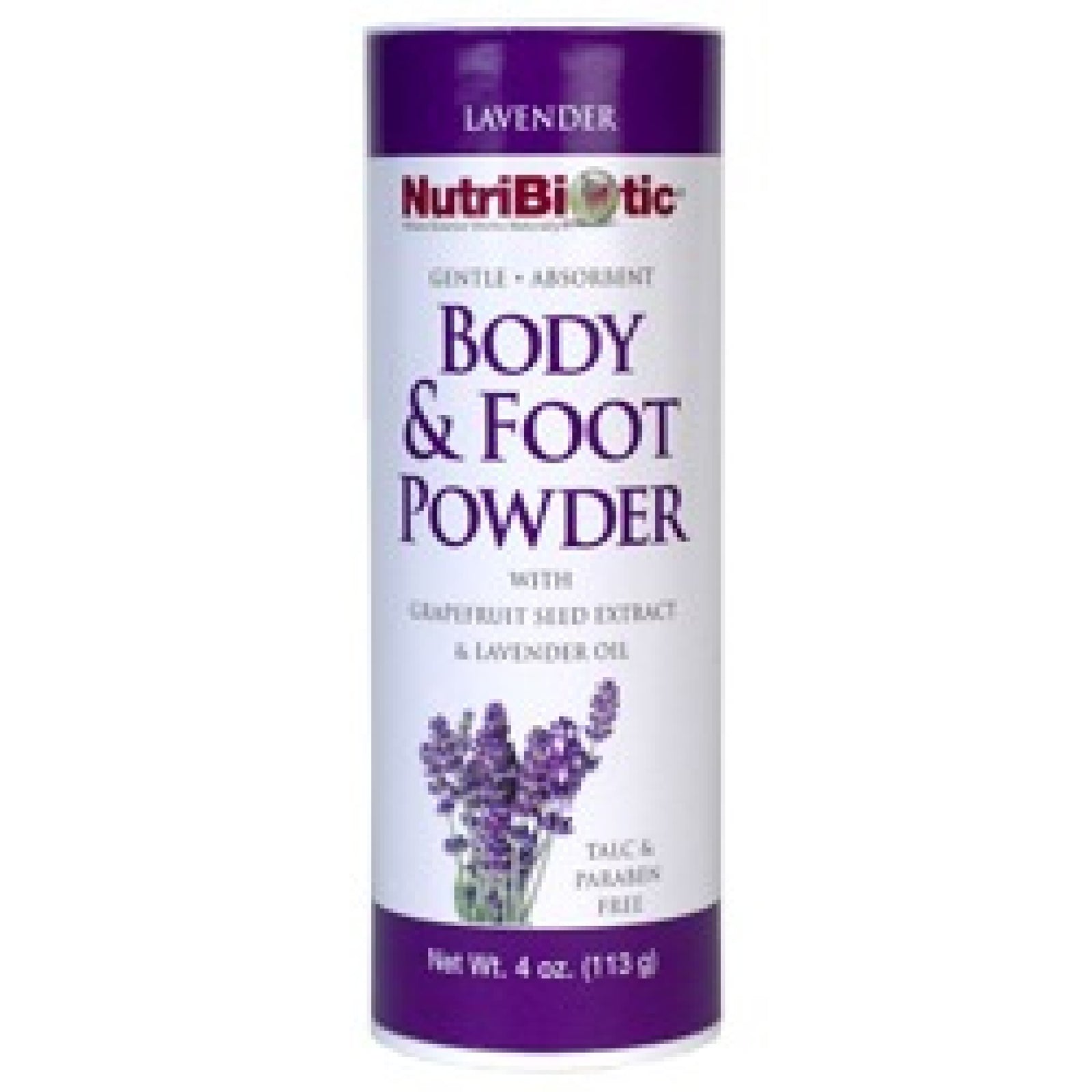 Nutribiotic Body and Foot Powder Lavender 4 oz Powder