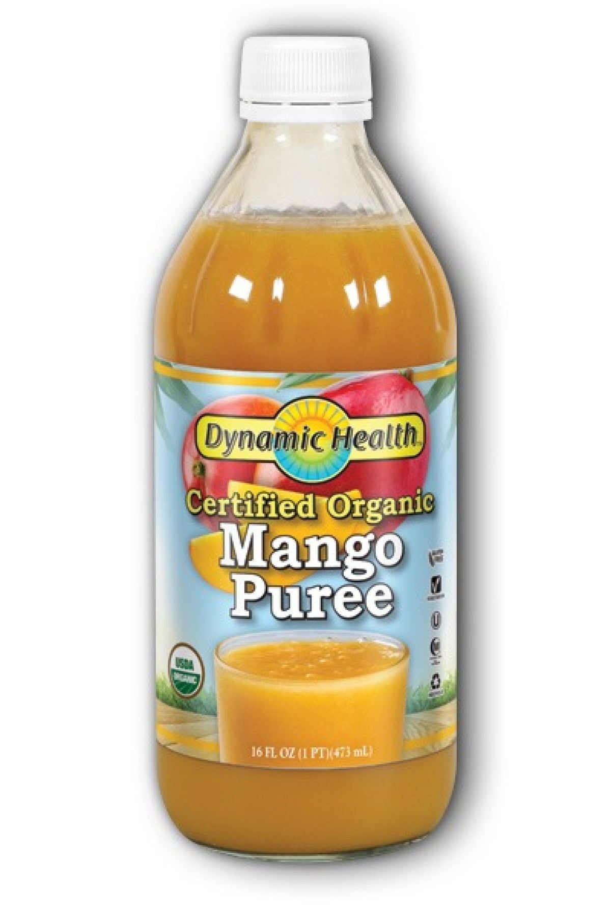 Dynamic Health Mango Puree Certified Organic 16 oz Bottle